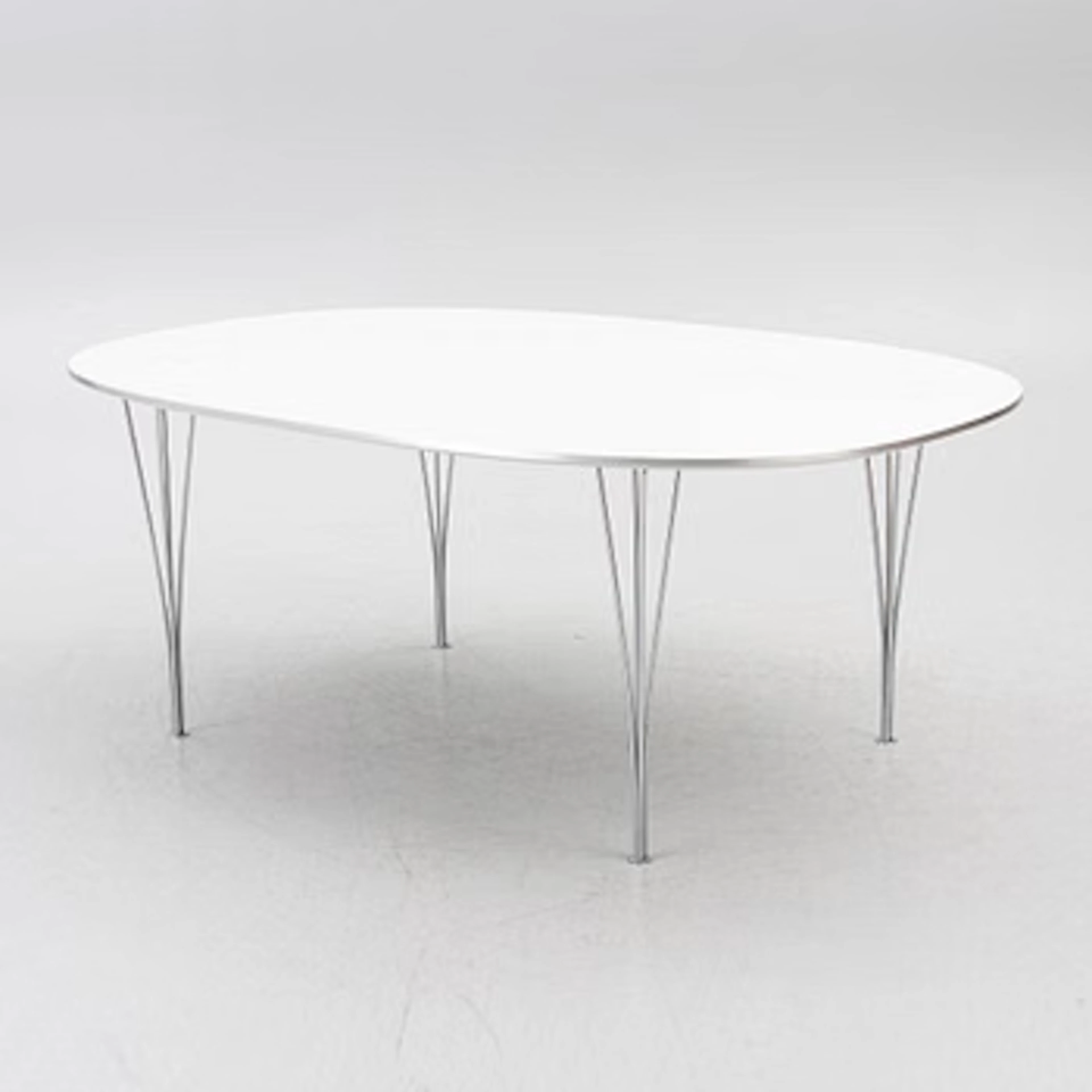 Bruno Mathsson, & Piet Hein, a dining table, 'Superellipse', Fritz