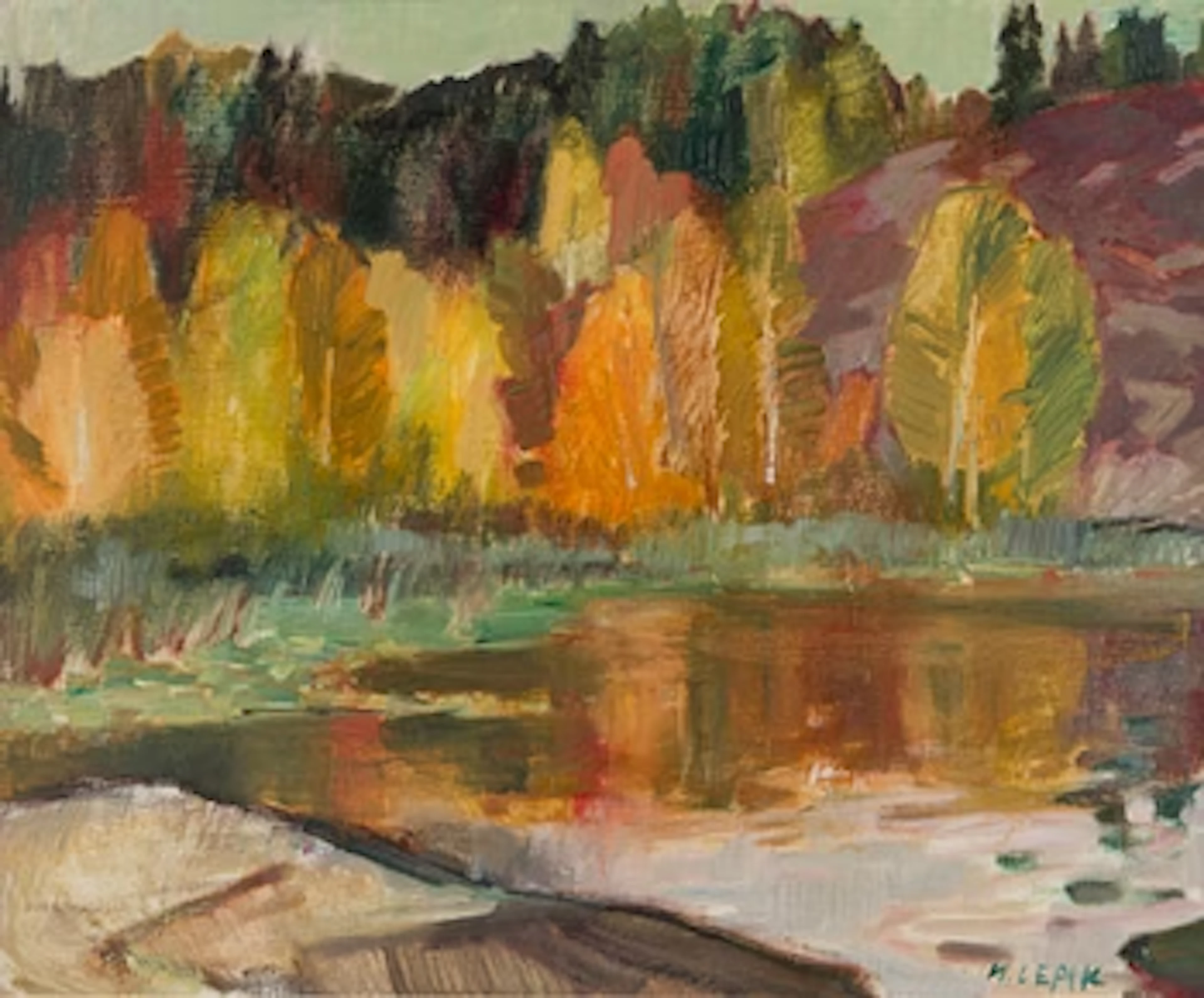 Hugo Lepik, Autumn Landscape.