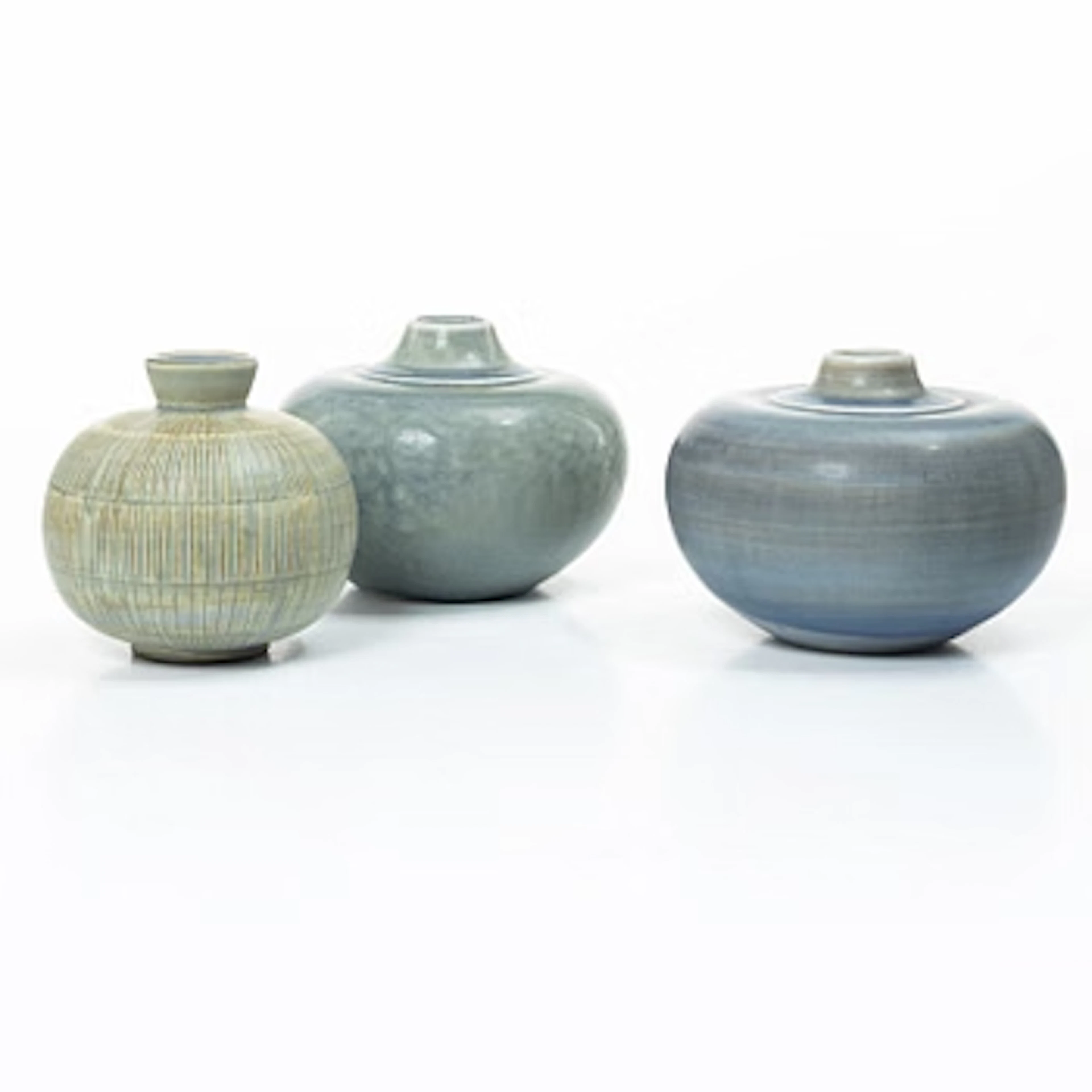 Gertrud Lönegren, three vases, Rörstrand.