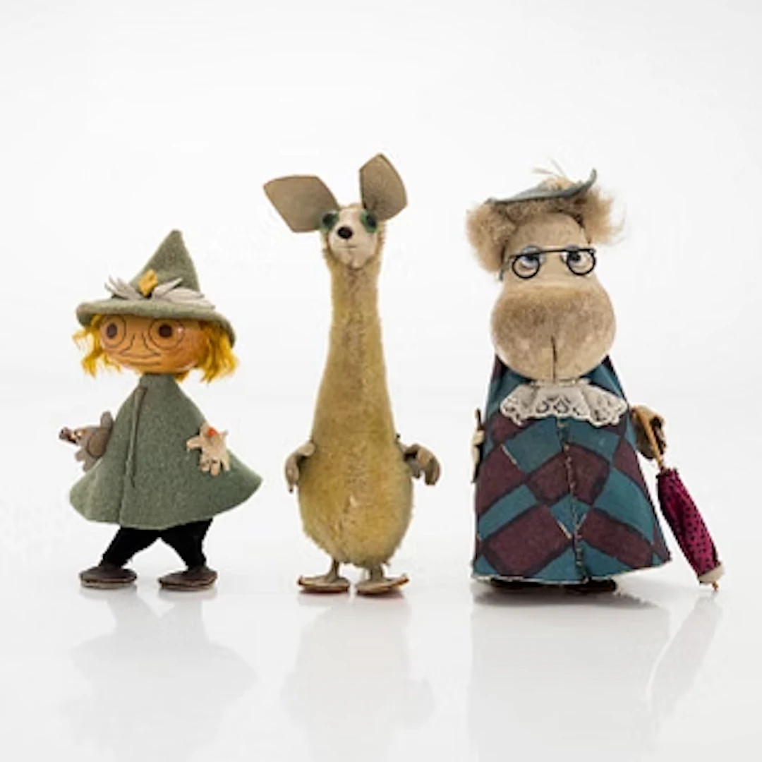 Moomin figures, 3 pcs, Hemulen, Snusmumriken and Sniff, Ateljée Fauni