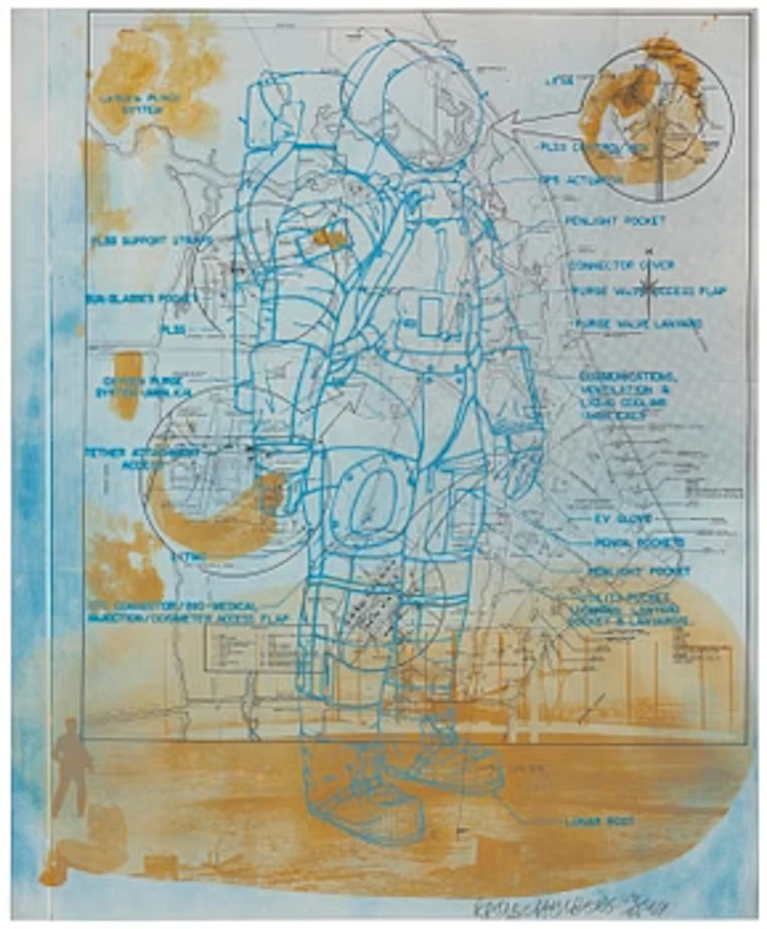 Robert Rauschenberg, "Trust Zone (Stoned Moon Series)".