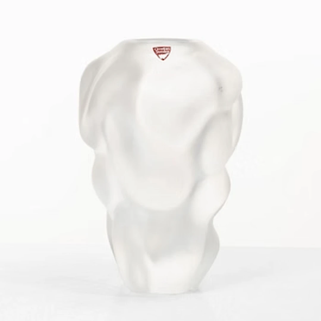 Per B. Sundberg, Vase, glass, Orrefors, signed.