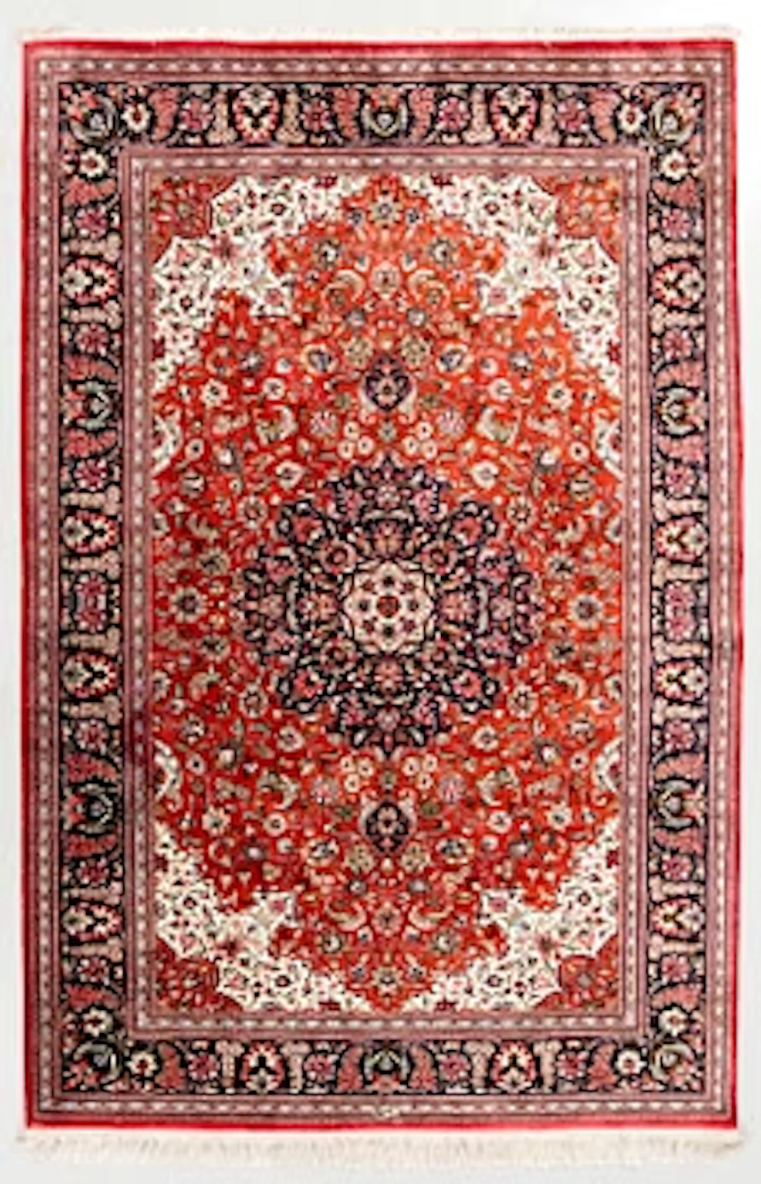Rug, Ghom, silk, approx. 210 x 130 cm.