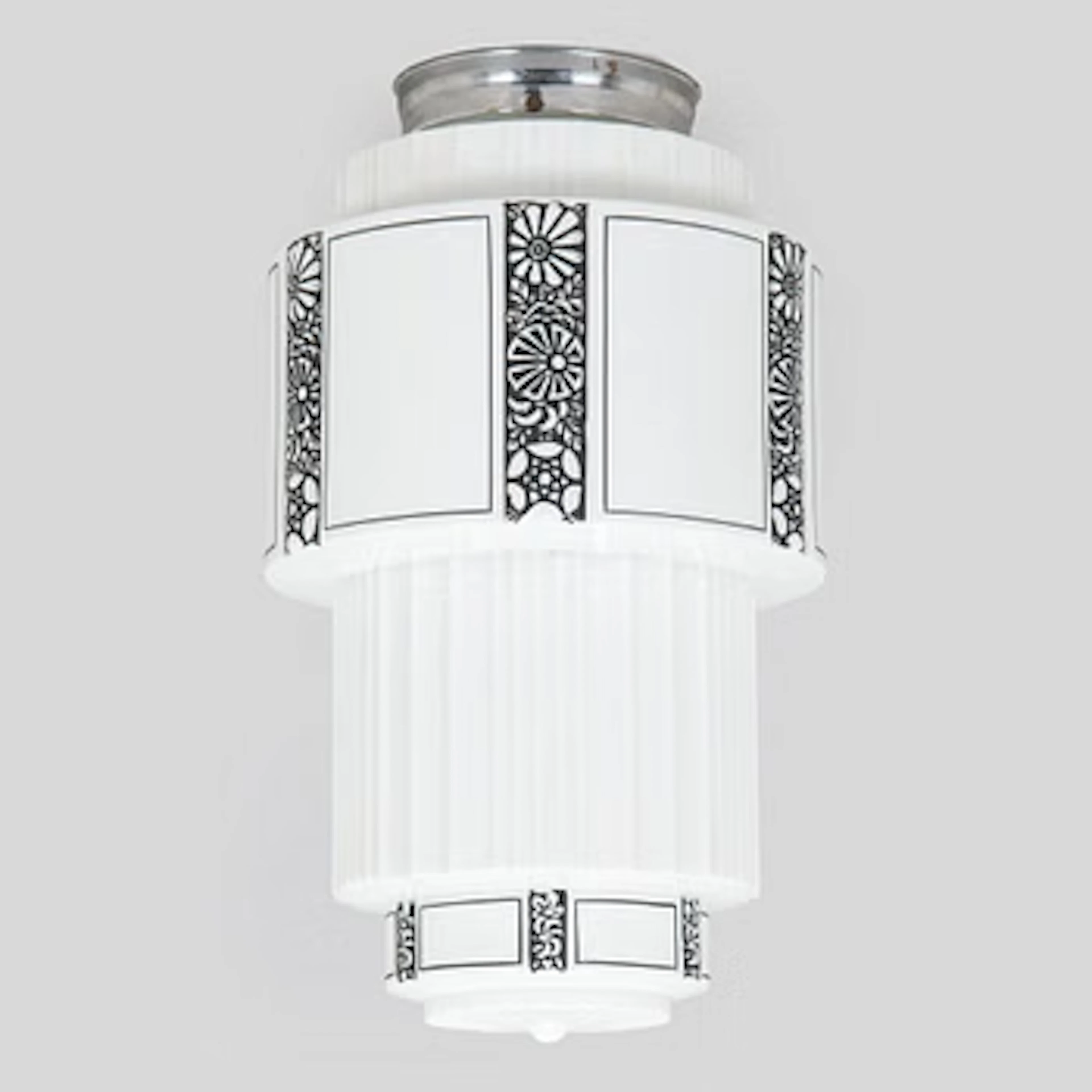 An Art Deco ceiling light, USA 1920/30s.