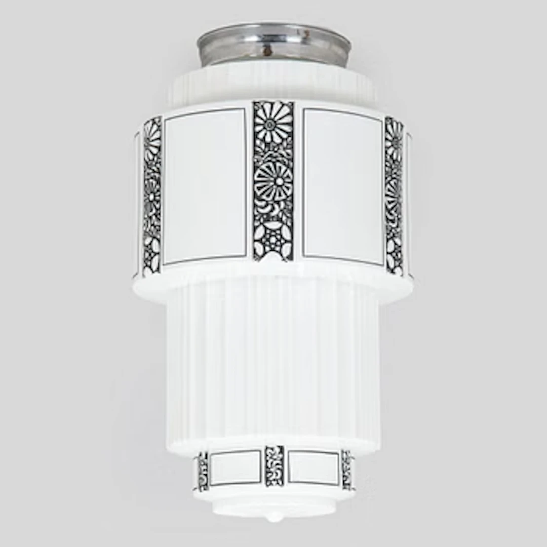 An Art Deco ceiling light, USA 1920/30s.