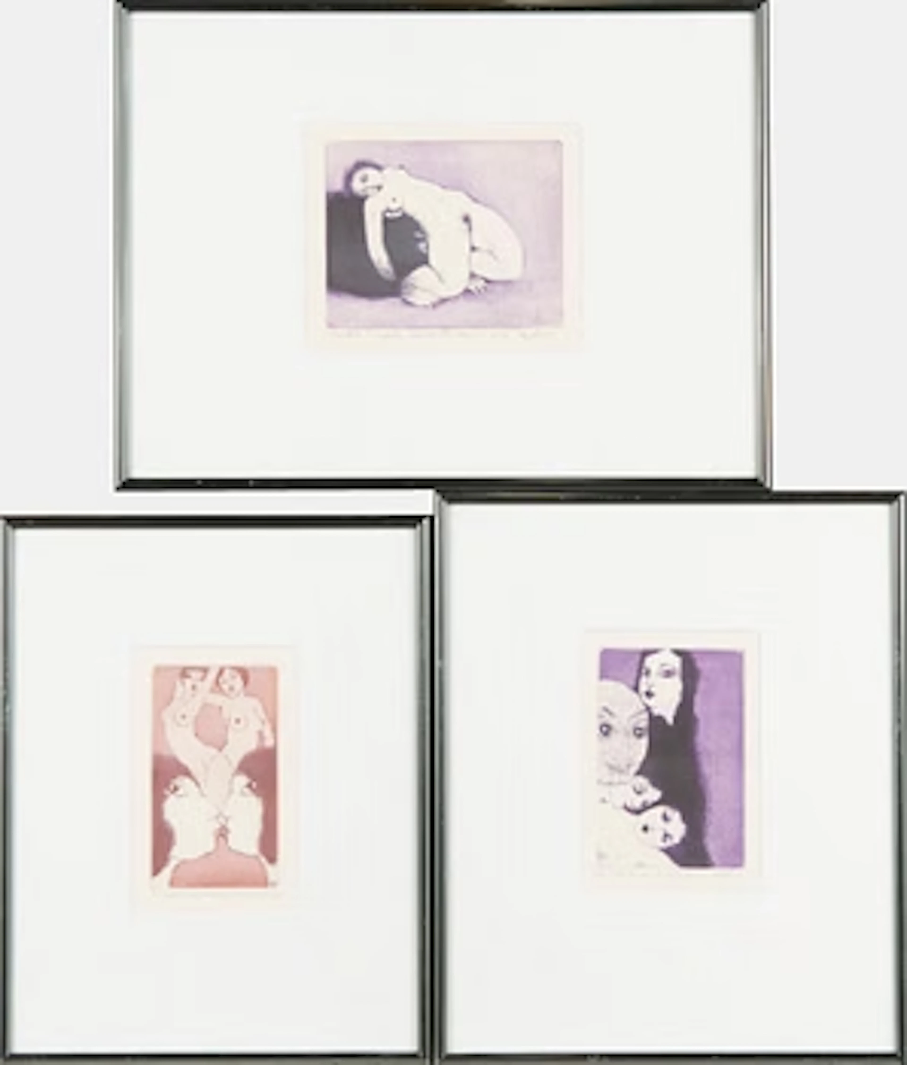 Ado Lill, etchings, 3 pcs.