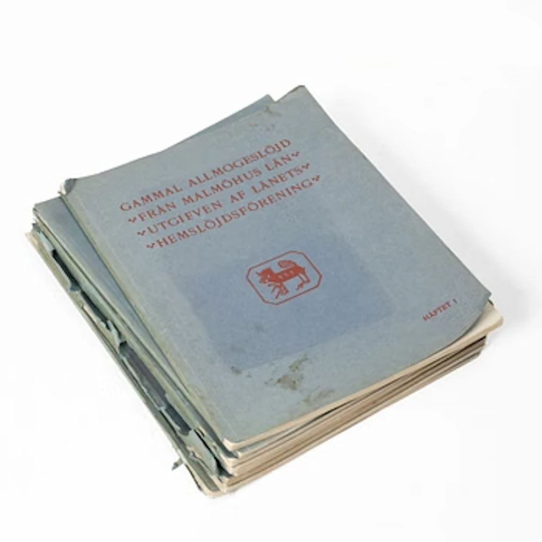 “Gammal allmogeslöjd från Malmöhus län”, 8 volumes, Förlags-aktiebolagets