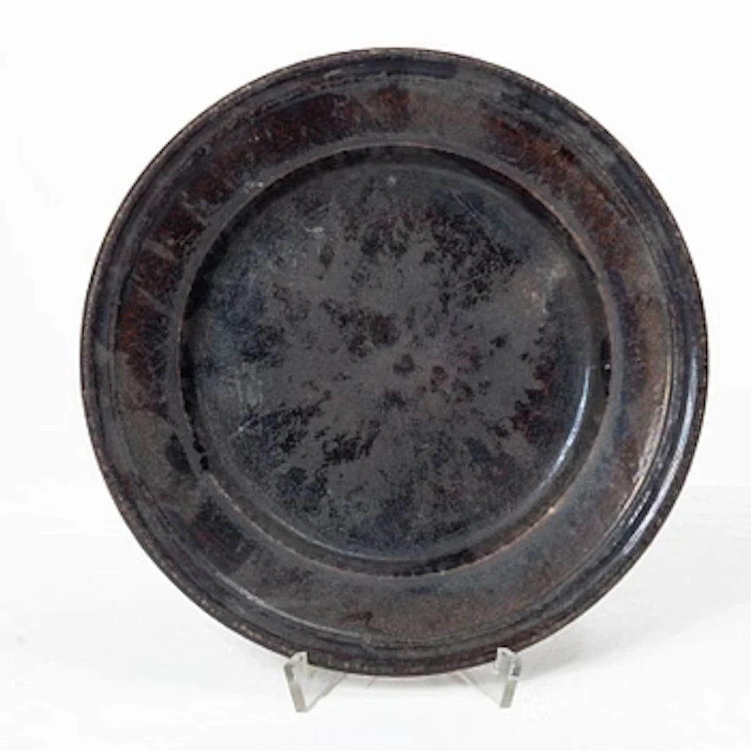 Stoneware planter and stand, dated 1824.