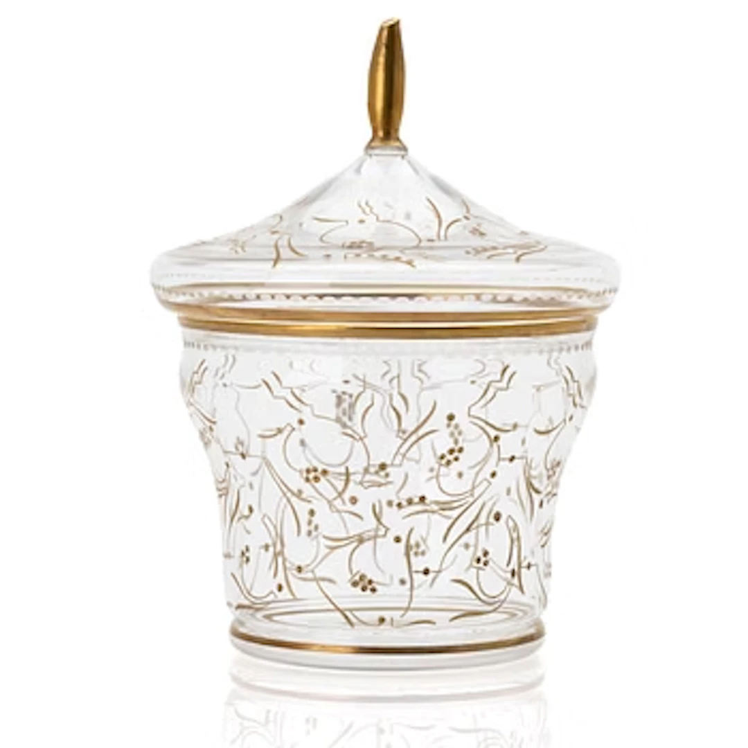 Ewald Dahlskog, A glass lidded bowl, Kosta, 1920s/30s.