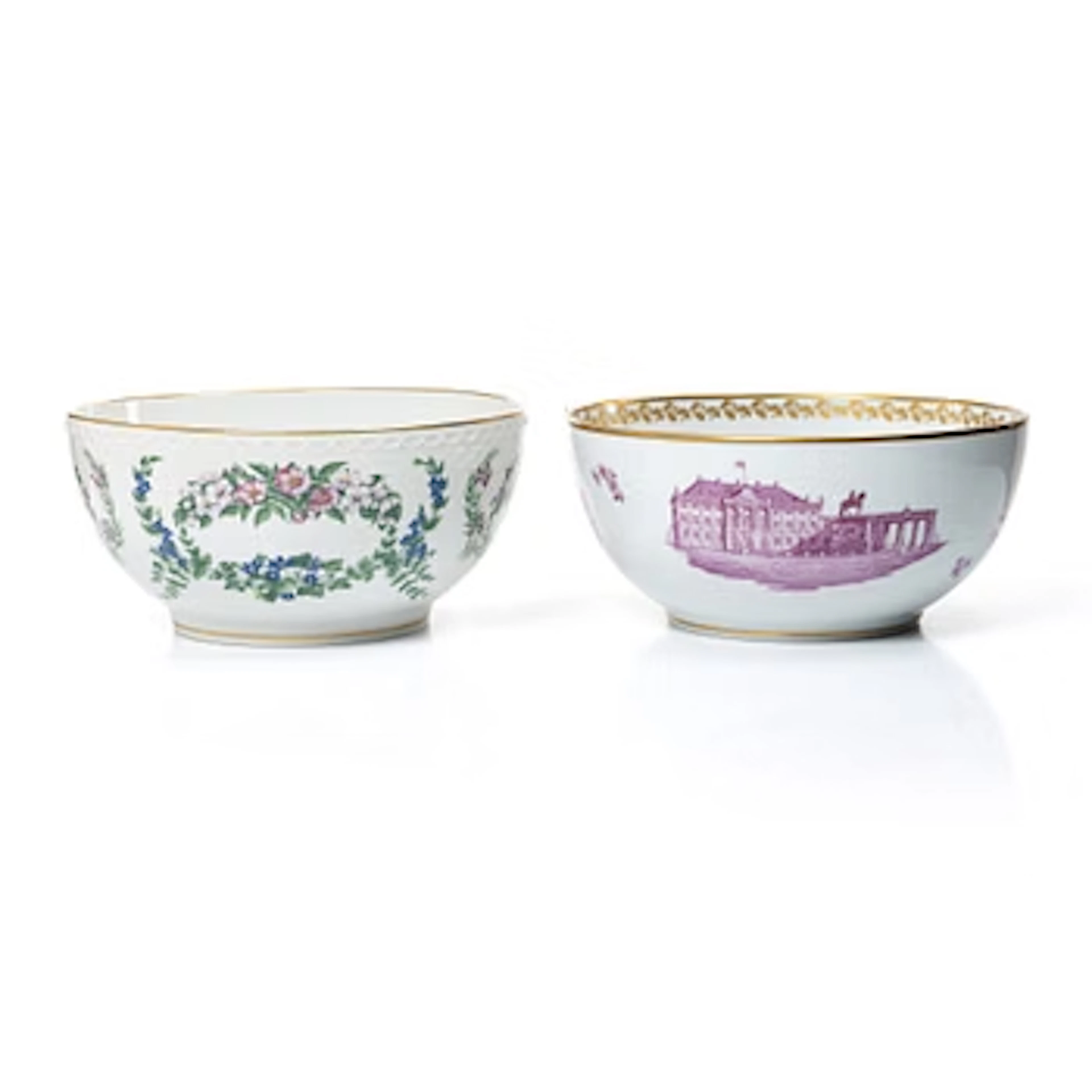 Royal Copenhagen, Two bowl dishes, porcelain, Denmark.