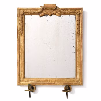 A Gustavian giltwood two-branch girandole mirror by P Westin (master
