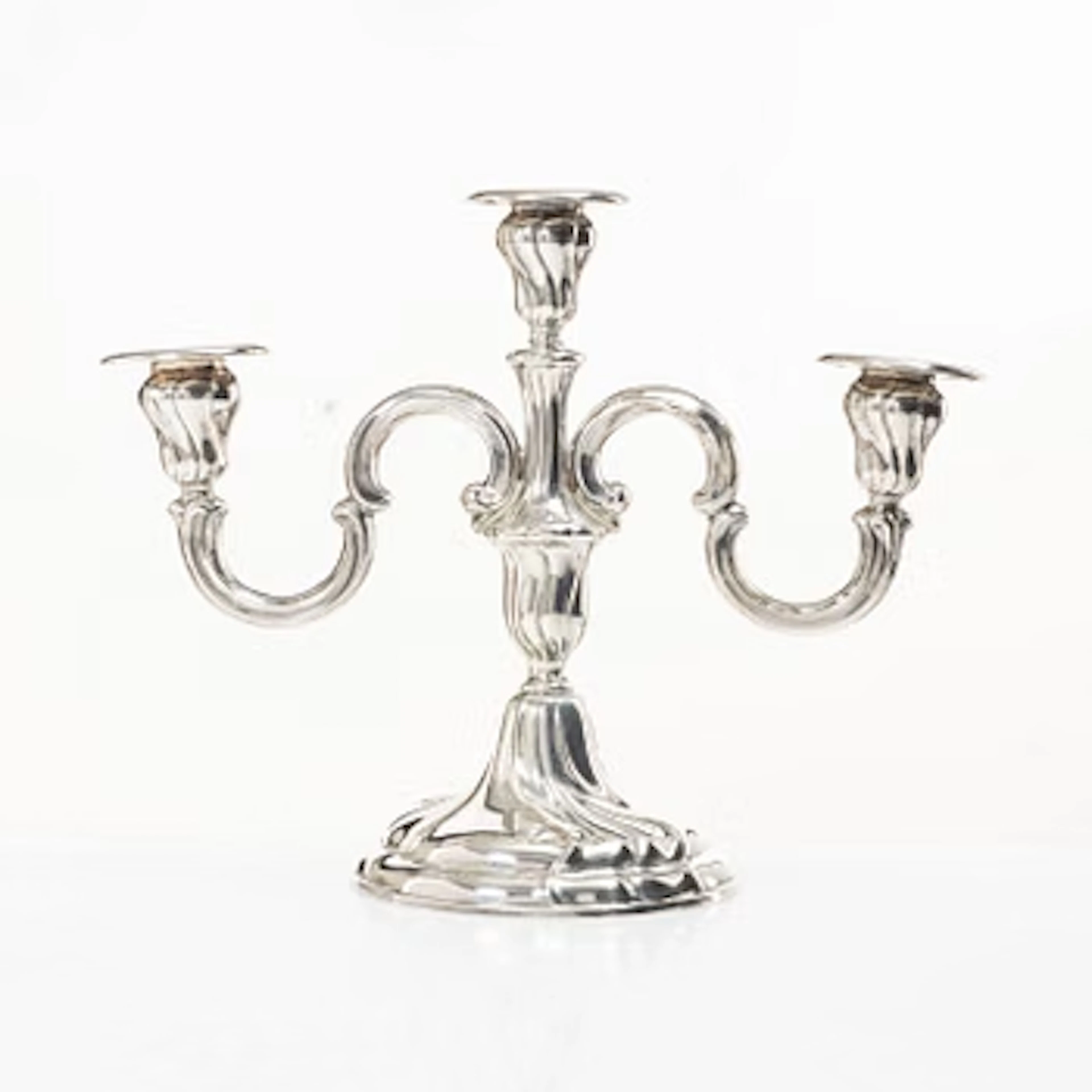 Candelabrum, silver, Rococo style, Germany, first half of the 20th century.