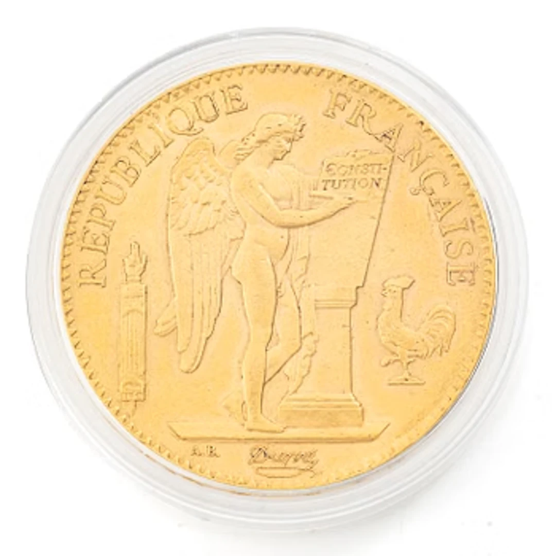 Gold coin, France, 100 francs, 1886.