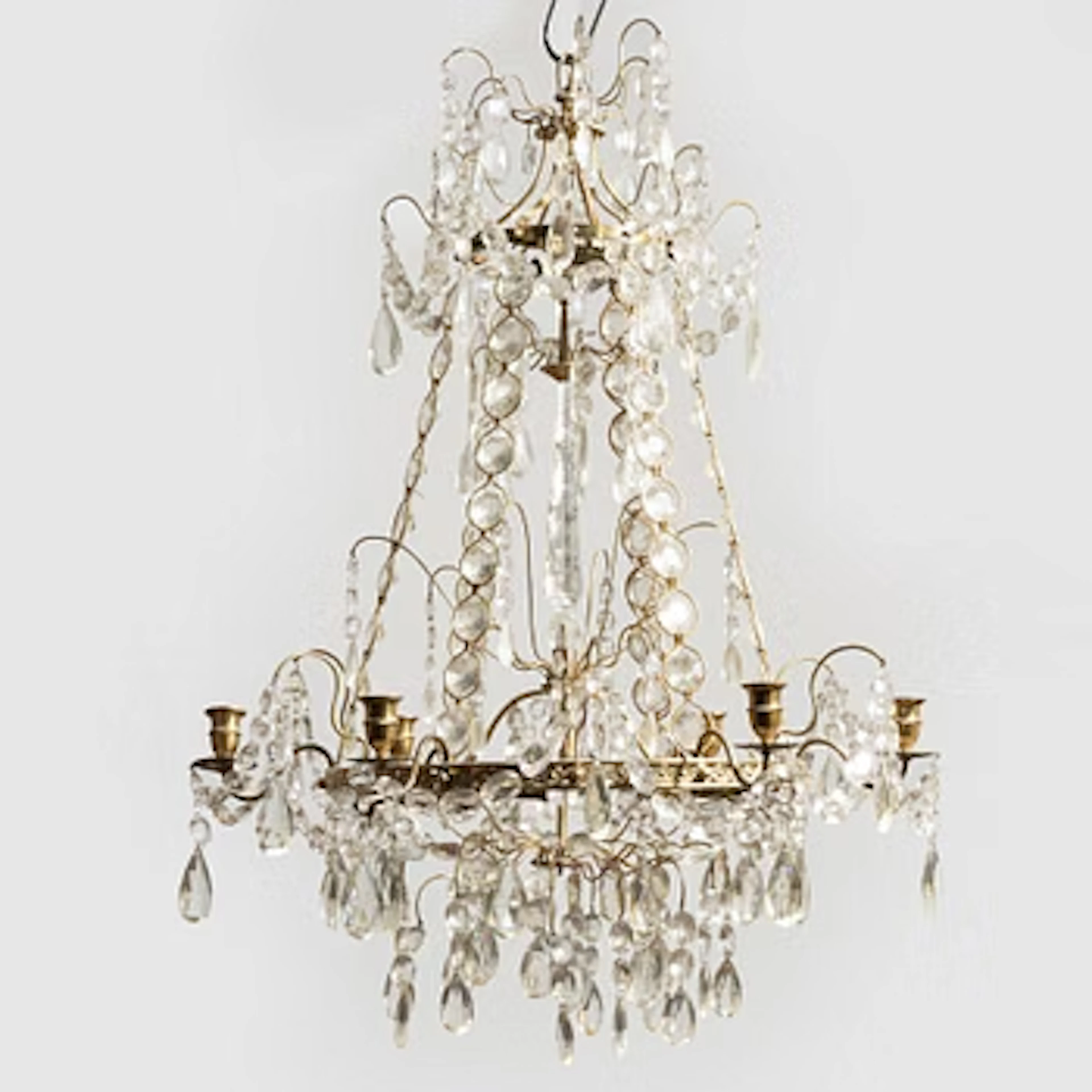 A Gustavian style chandelier, mid-20th Century.