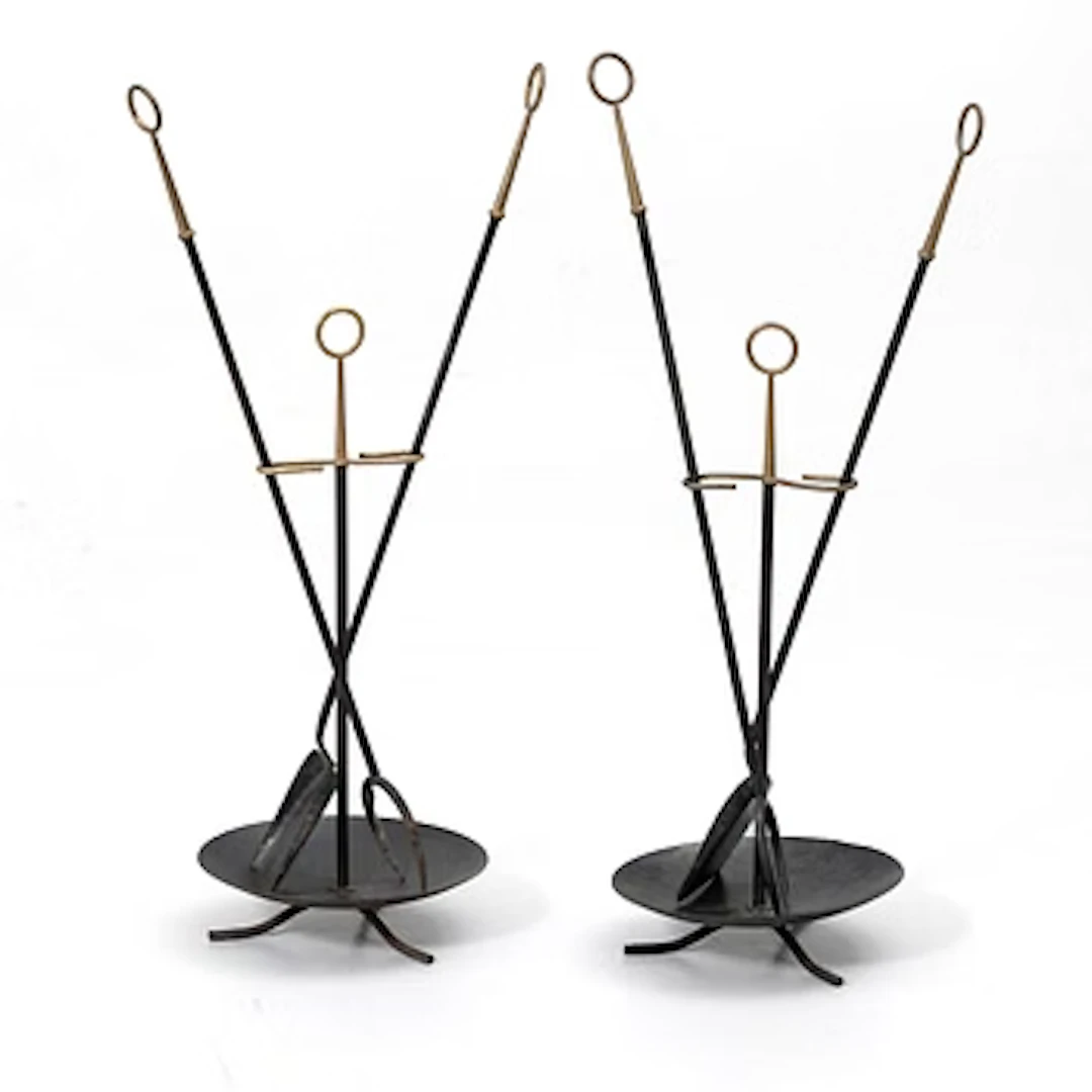 Gunnar Ander, Brass, 2 pairs, Ystad Metall, second half of the 20th century.