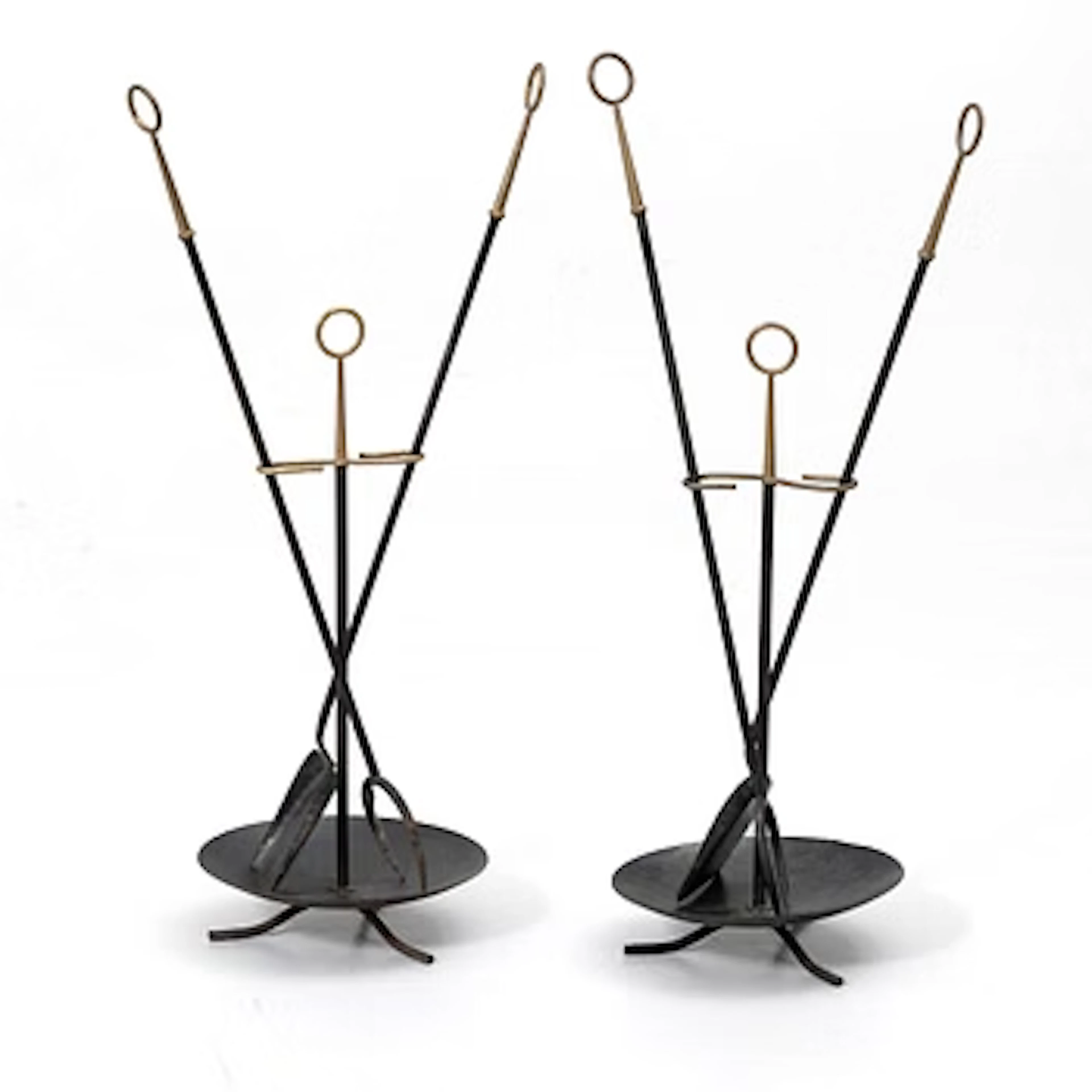 Gunnar Ander, Brass, 2 pairs, Ystad Metall, second half of the 20th century.