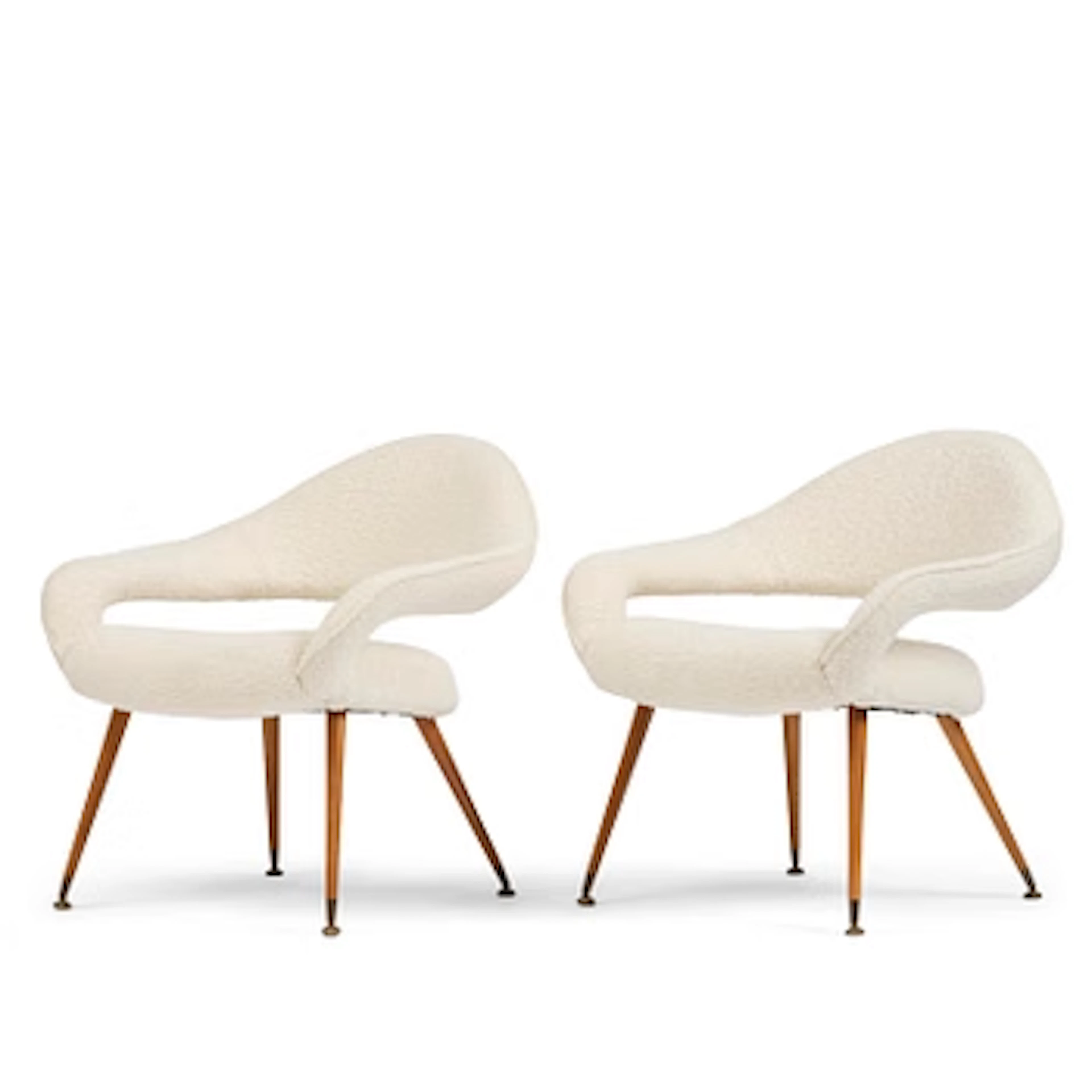 Gastone Rinaldi, a pair of armchairs model DU 55P, Rima, Italy, 1950s.