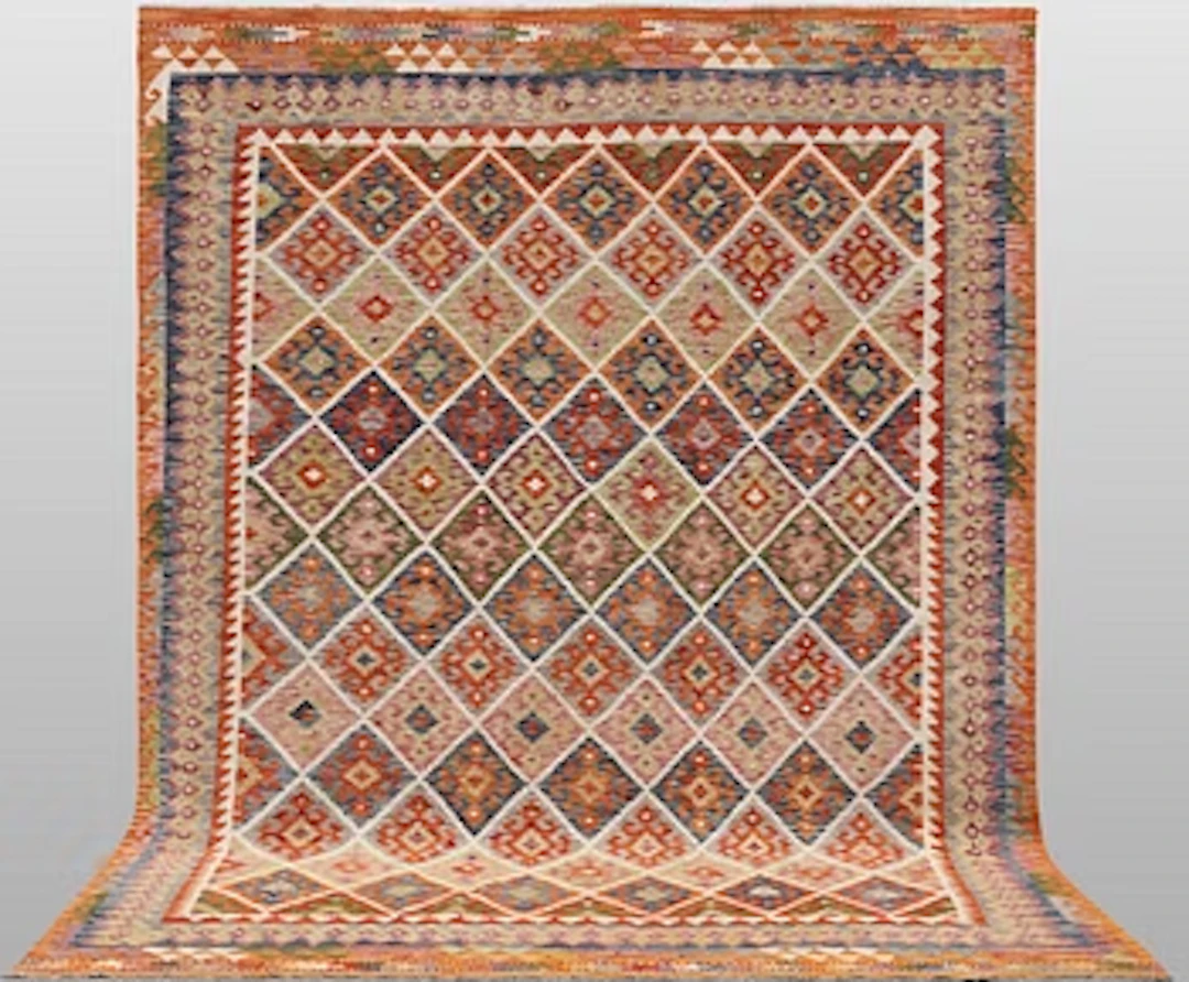 A Kelim carpet, 292 x 252 cm.