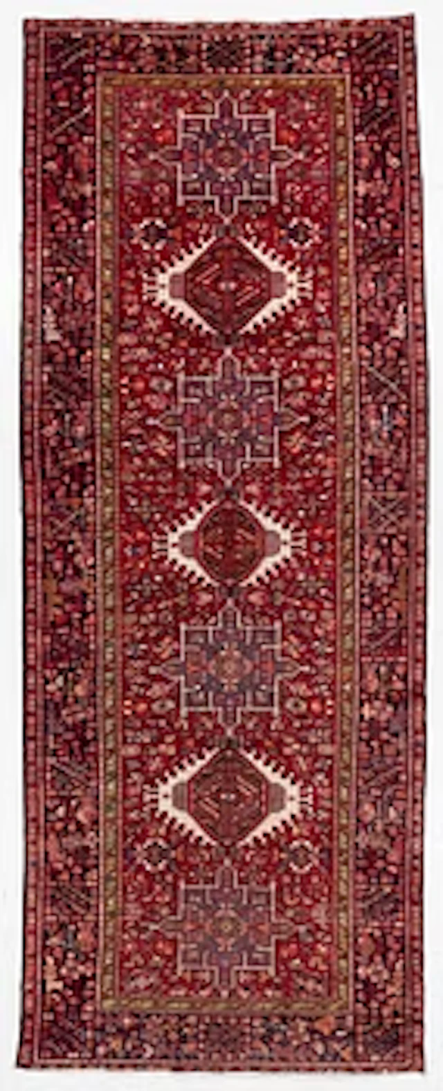 A semi-antique Karadja runner, c. 405 x 155 cm.