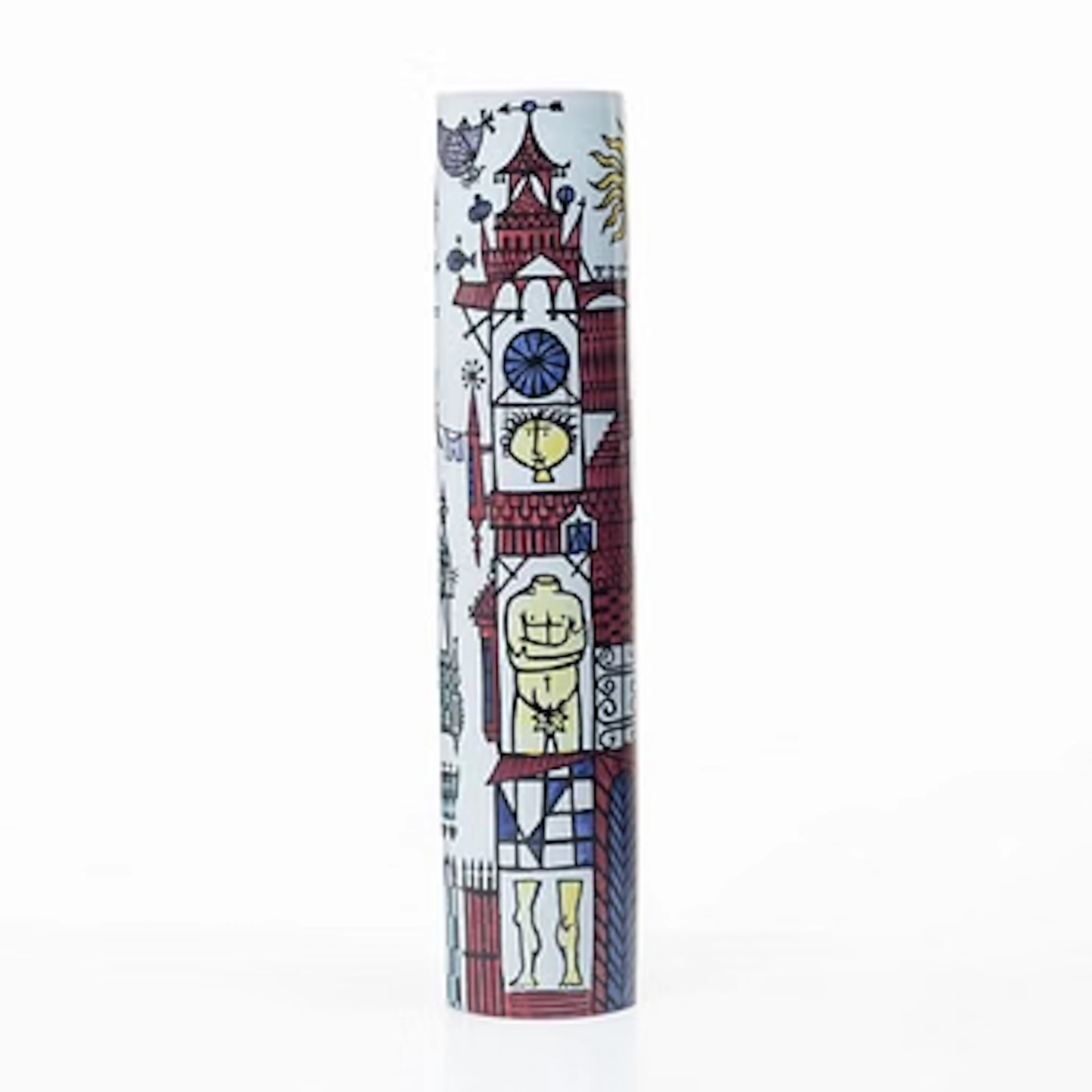 Stig Lindberg, Vase, faience, “Karneval”, Gustavsberg Studio 1958-62.