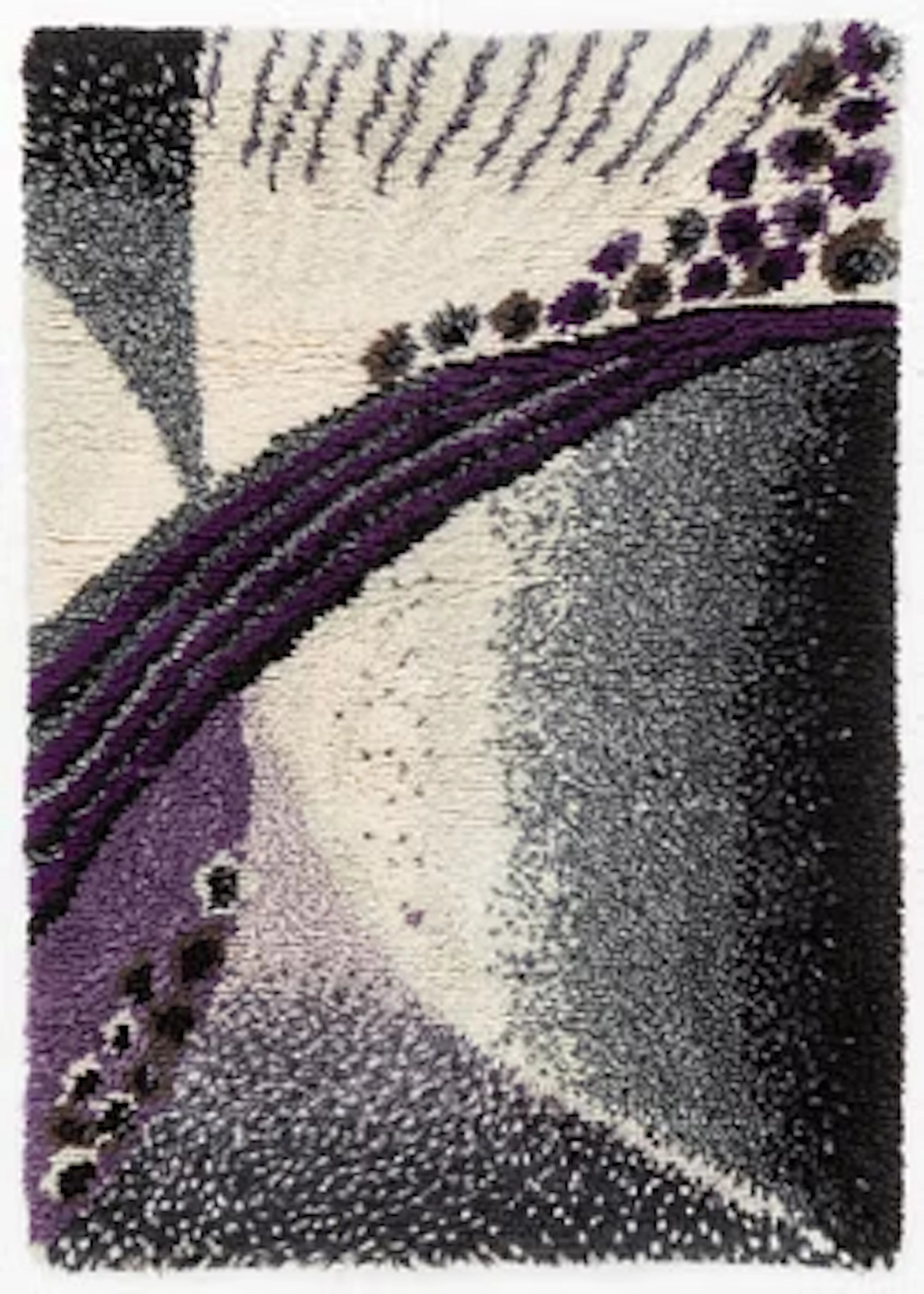 Ann Jonansson, A Finnish 'Viuhka' (Fan) long pile Ryijy rug, for Ryijypalvelu