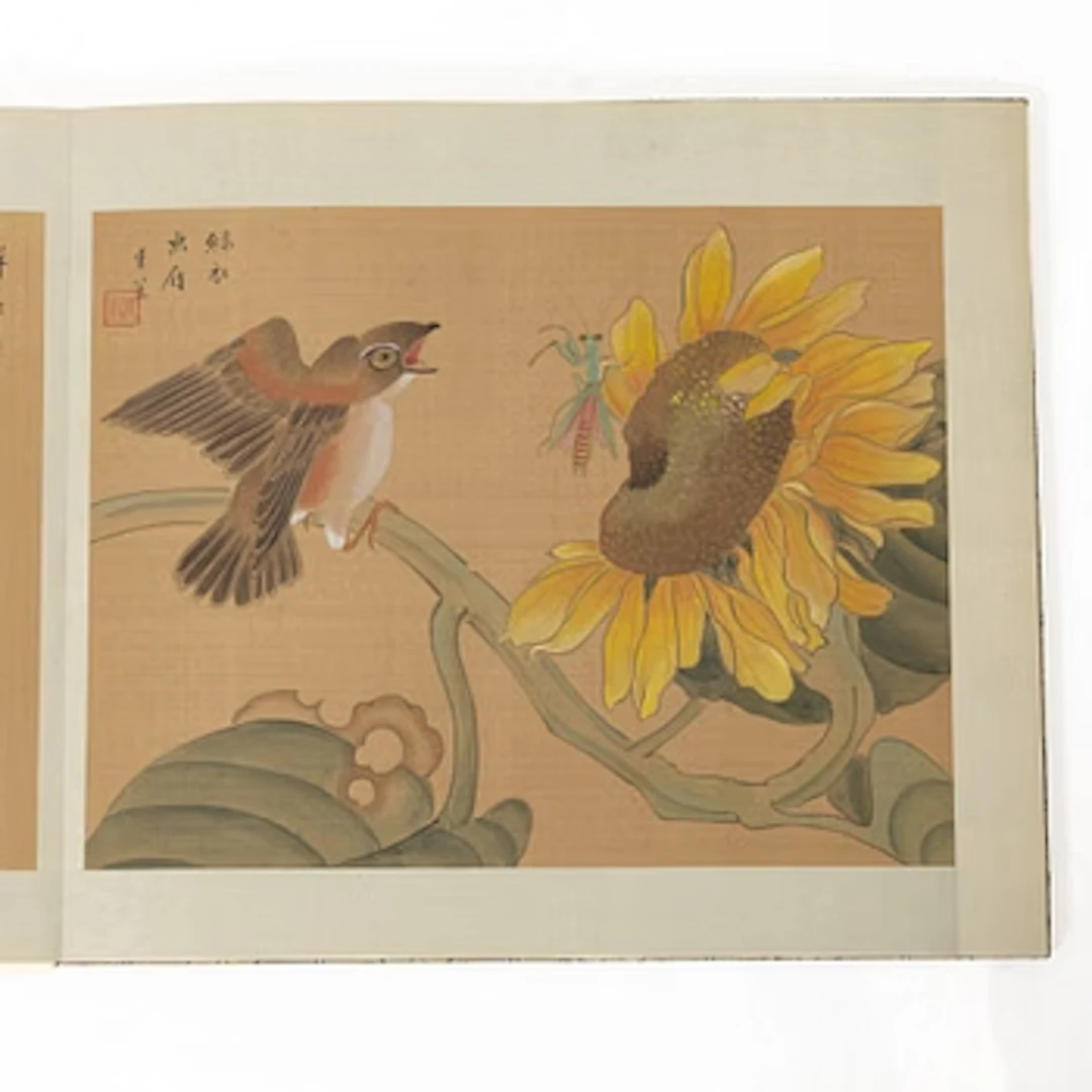 A Chinese album, "One hundred birds and flowers", 20th century.