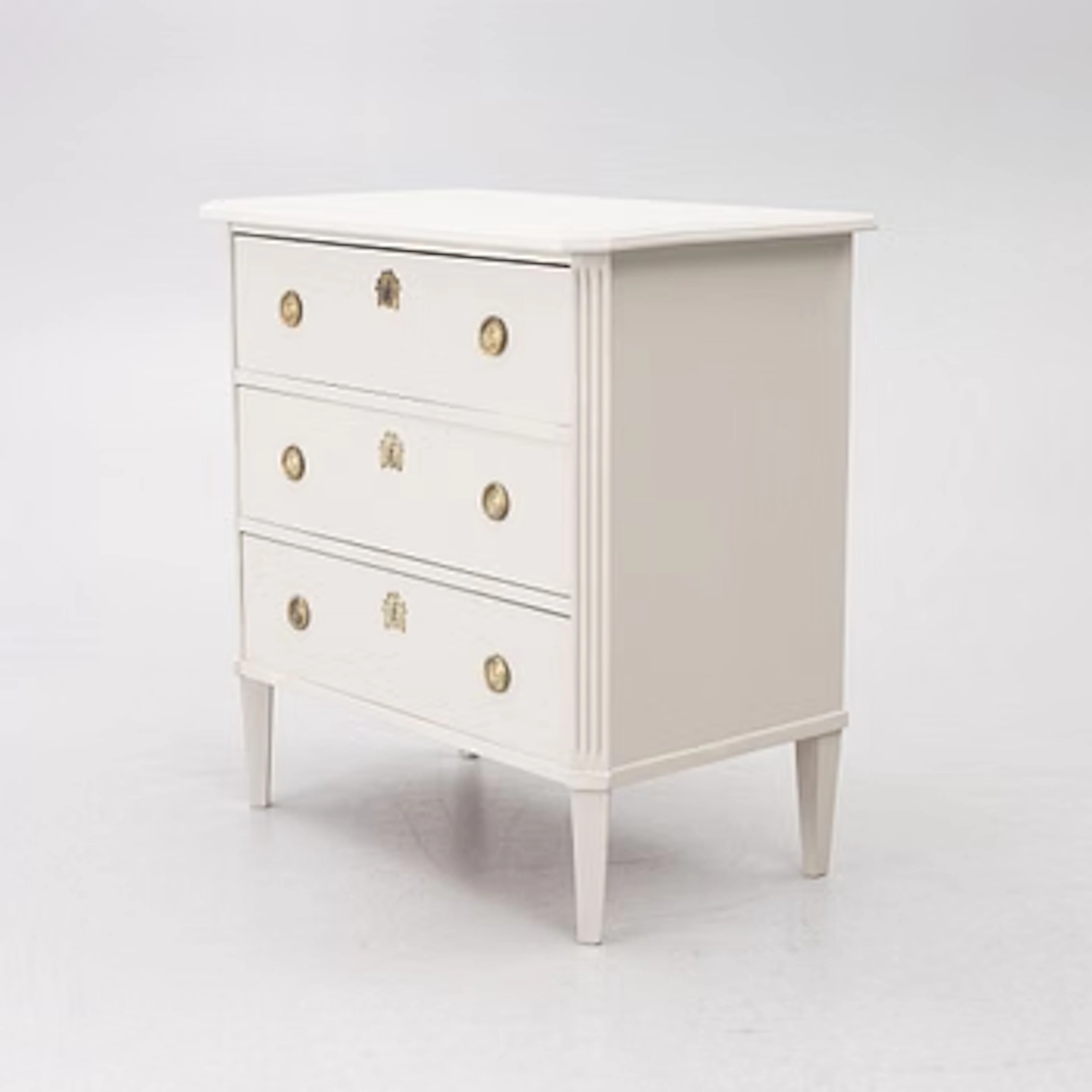 A Gustavian style chest of drawers, second half of the 20th century.