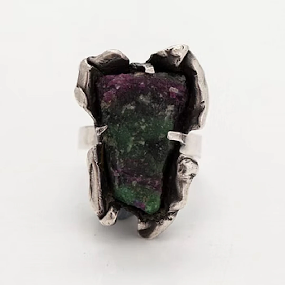 Reino Saastamoinen, ring, zoisite, silver, 1974.