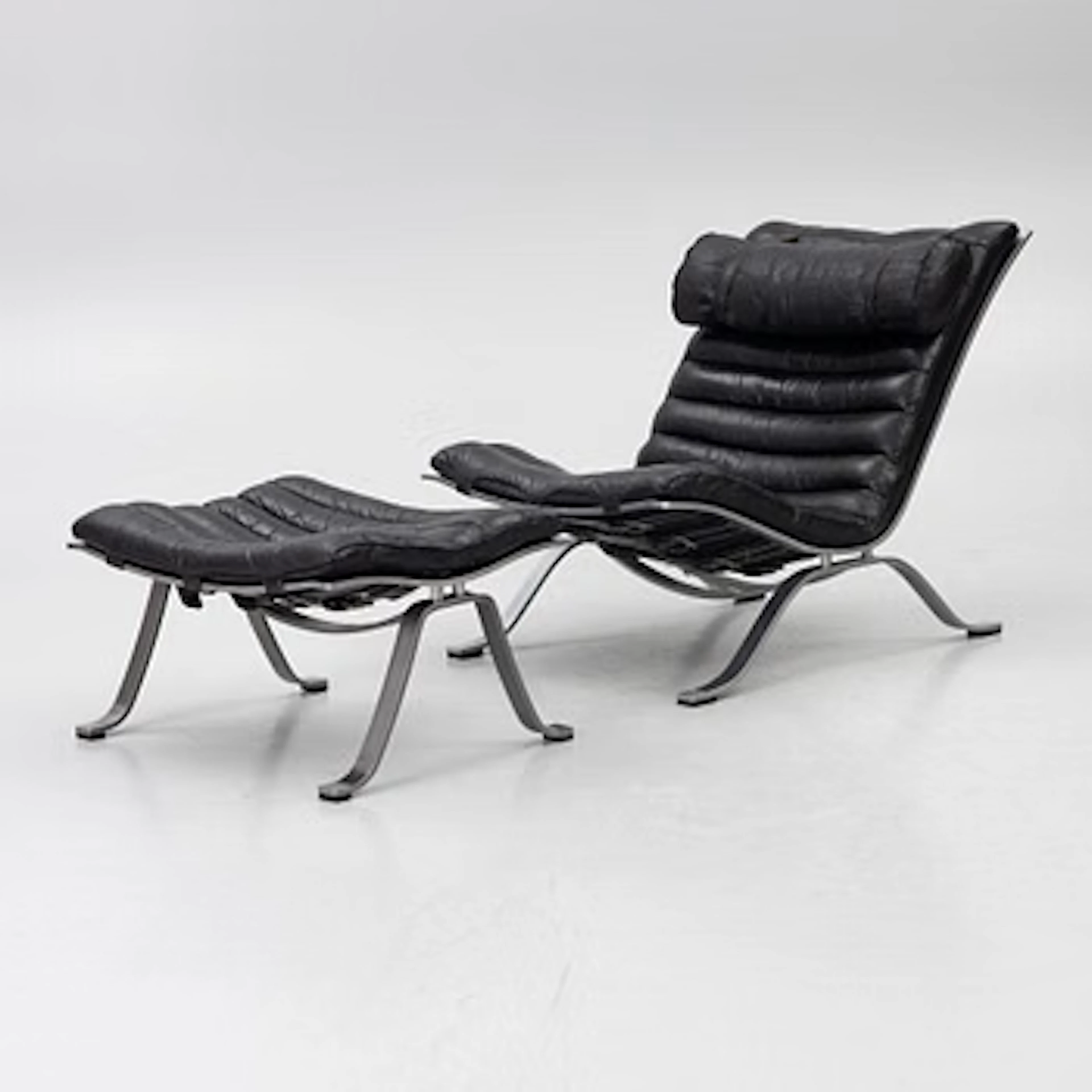 Arne Norell, an 'Ari' armchair with ottoman, Norell Möbel AB.