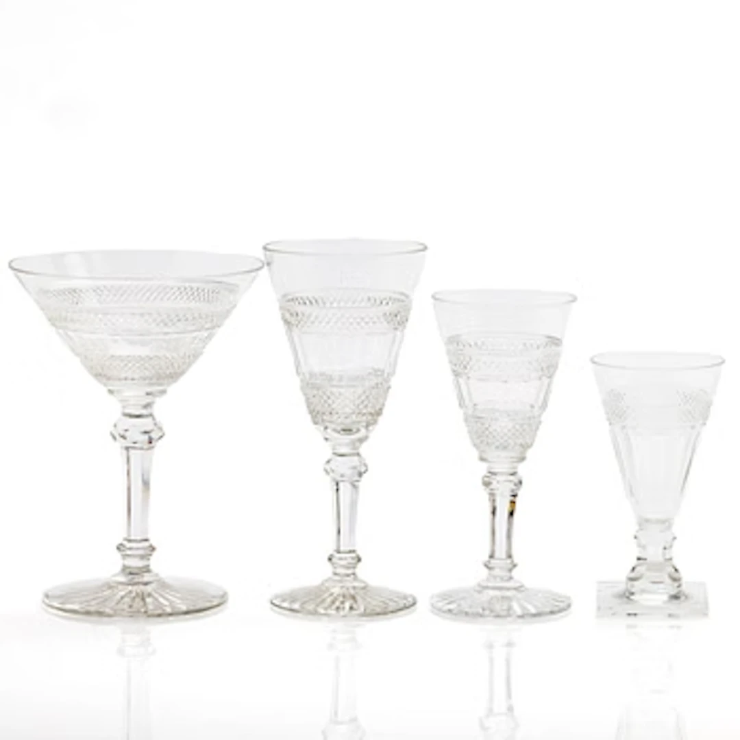 Edward Hald, Glass service, 68 pieces, including “Rio” by Orrefors.