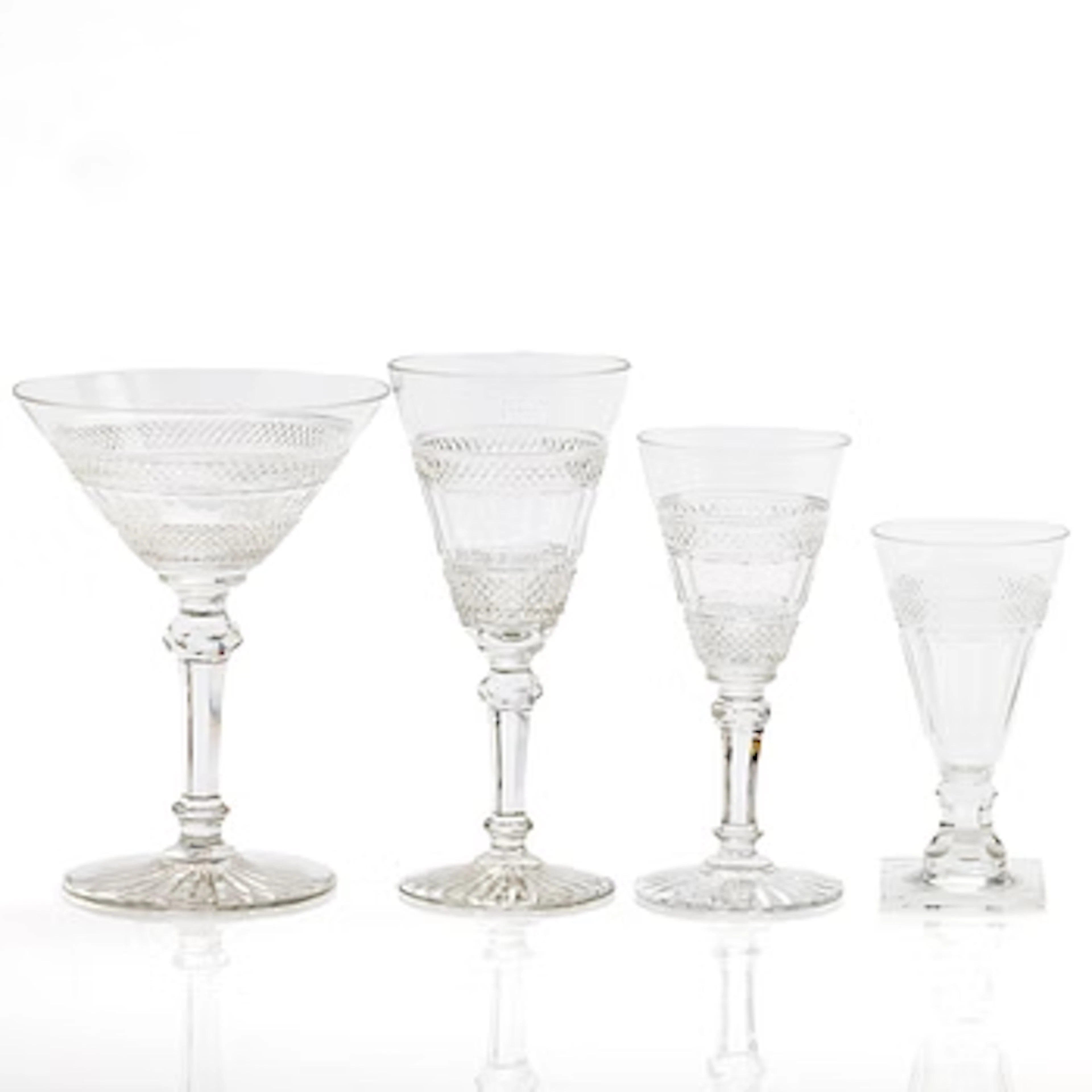 Edward Hald, Glass service, 68 pieces, including “Rio” by Orrefors.