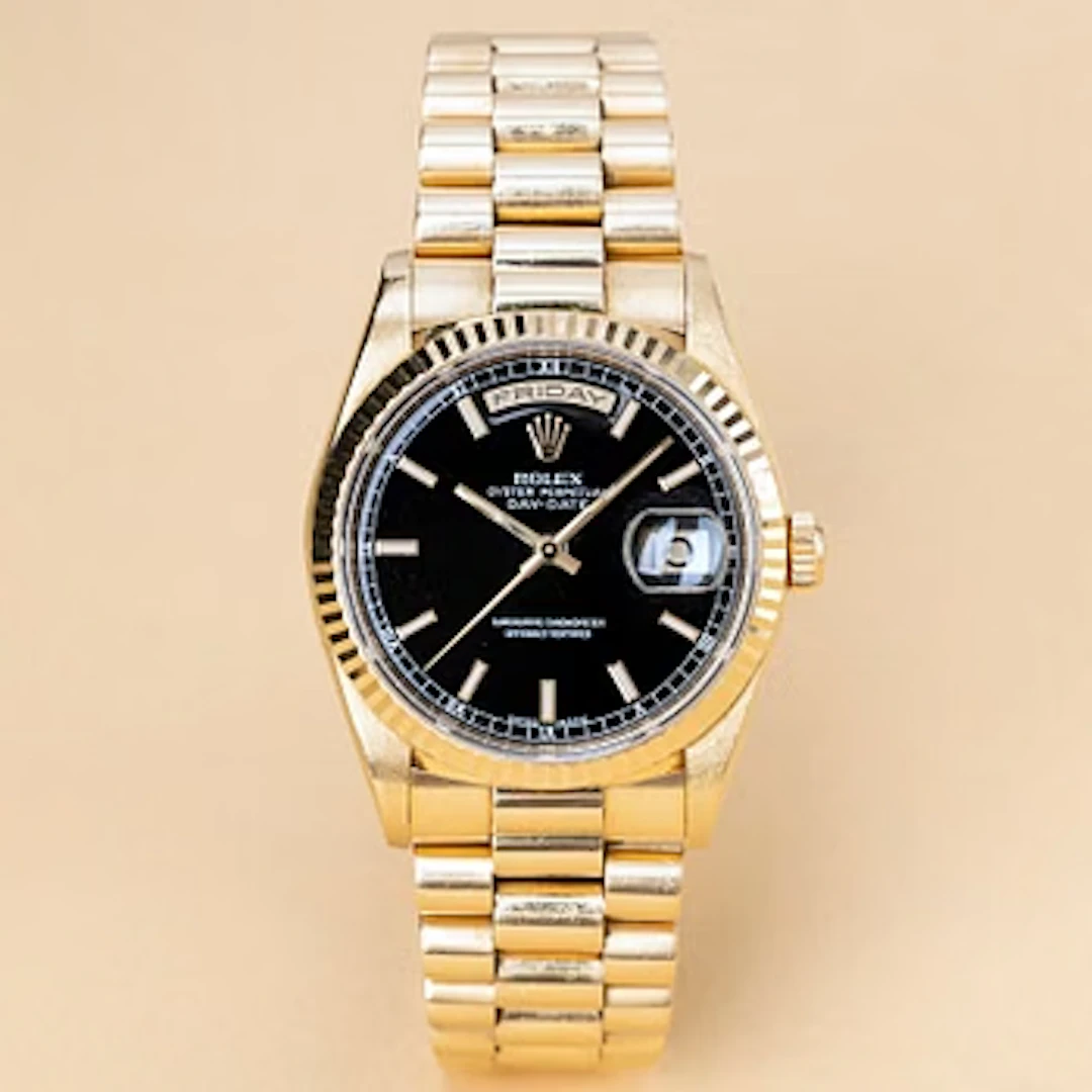 Rolex, Day-Date, "Black & Champagne Dial", ca 1998.