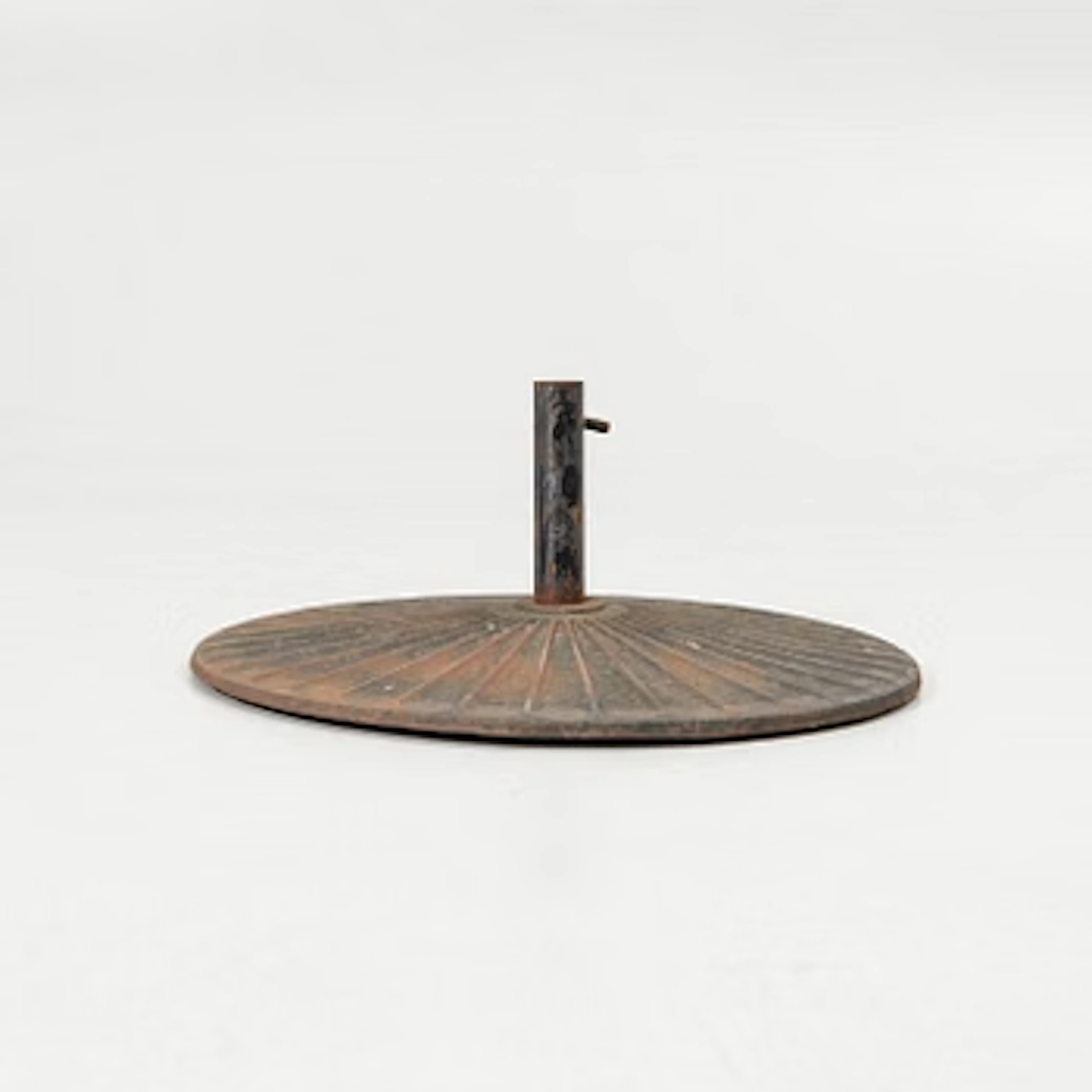 Parasol base, cast iron, early 20th century.