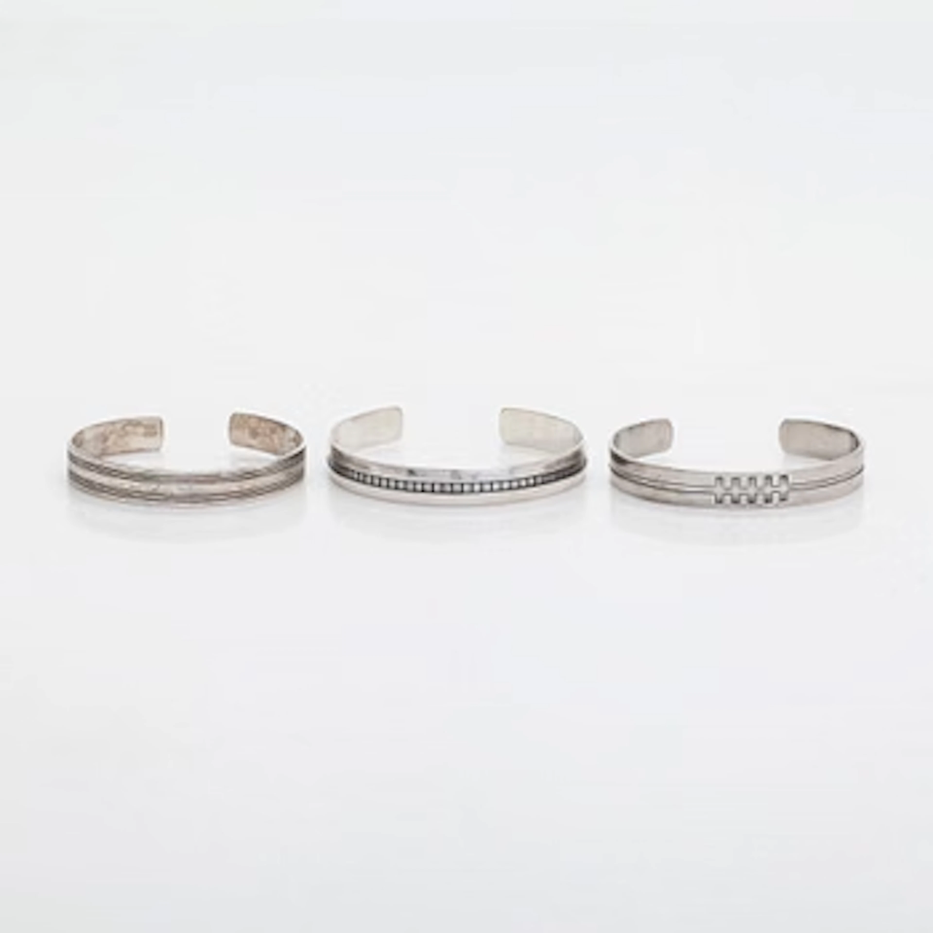Kalevala Koru, bracelets, 3 pcs, silver, Helsinki 1962–1998.