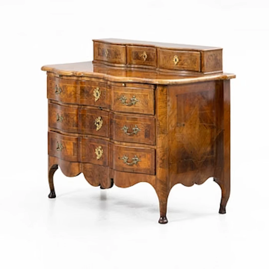 Bureau cabinet with superstructure, in the manner of Johan Hugo Fürloh