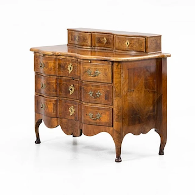 Bureau cabinet with superstructure, in the manner of Johan Hugo Fürloh