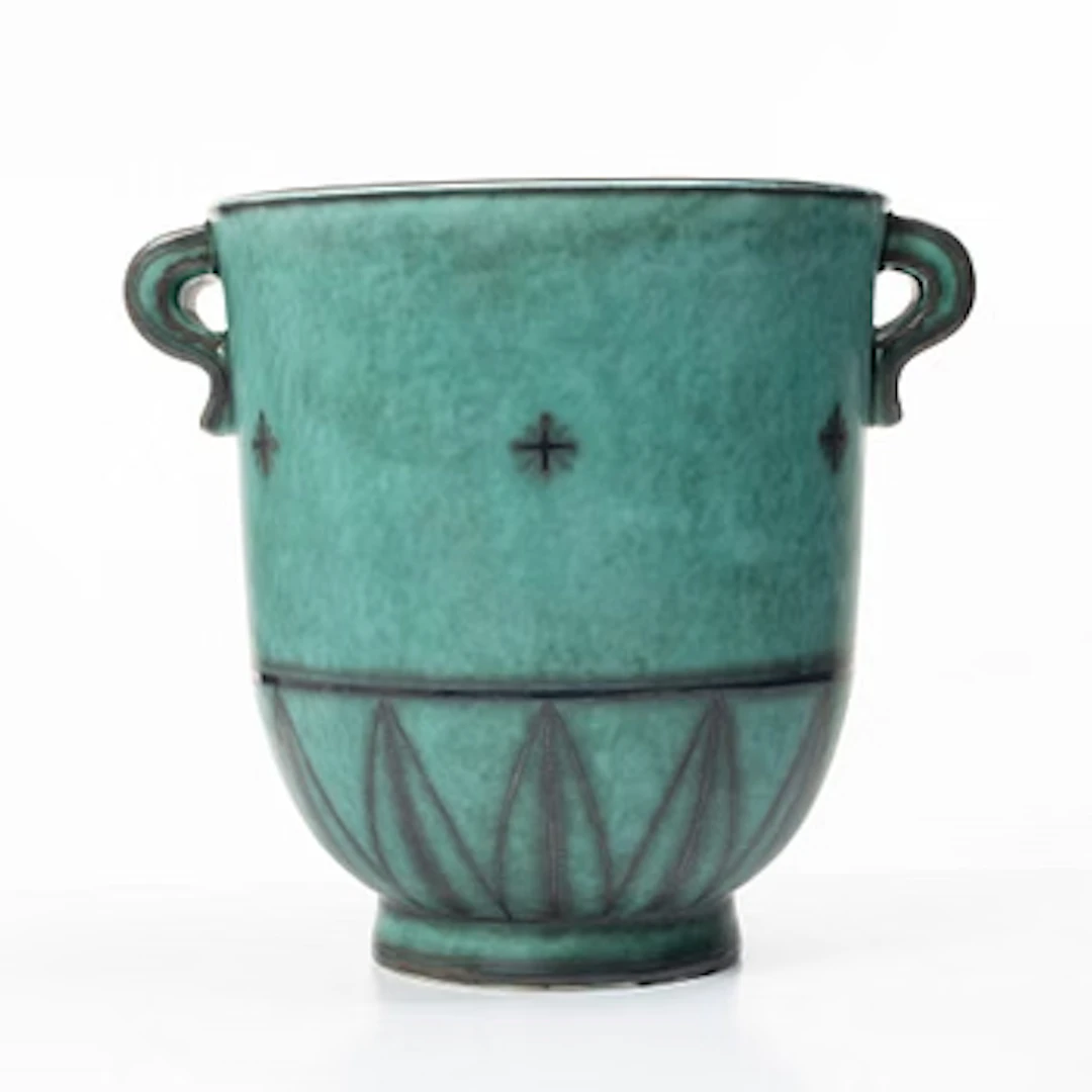 Wilhelm Kåge, a stoneware vase, 'Argenta', Gustavsberg.
