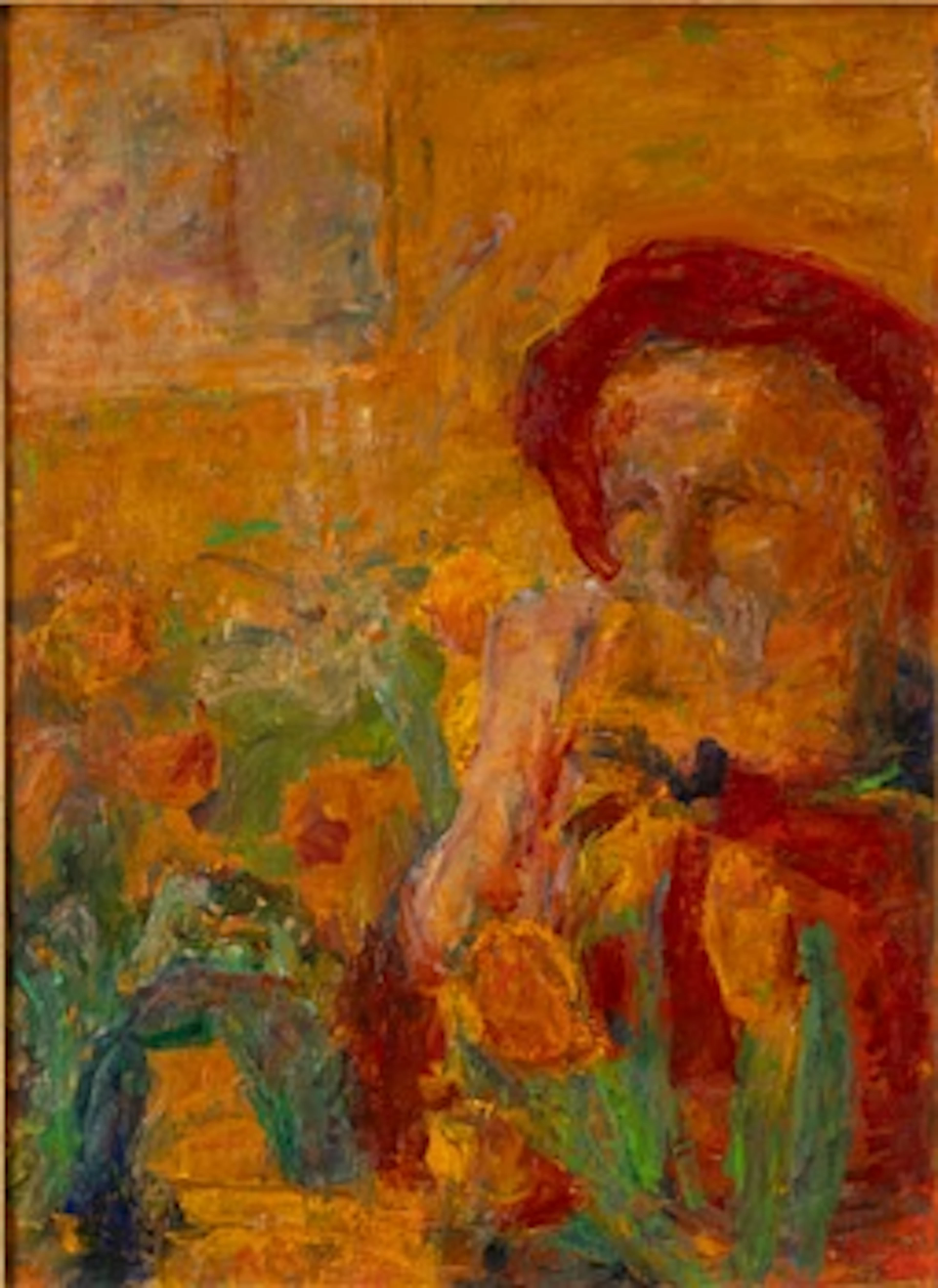 Rafael Wardi, Woman Among Flowers.
