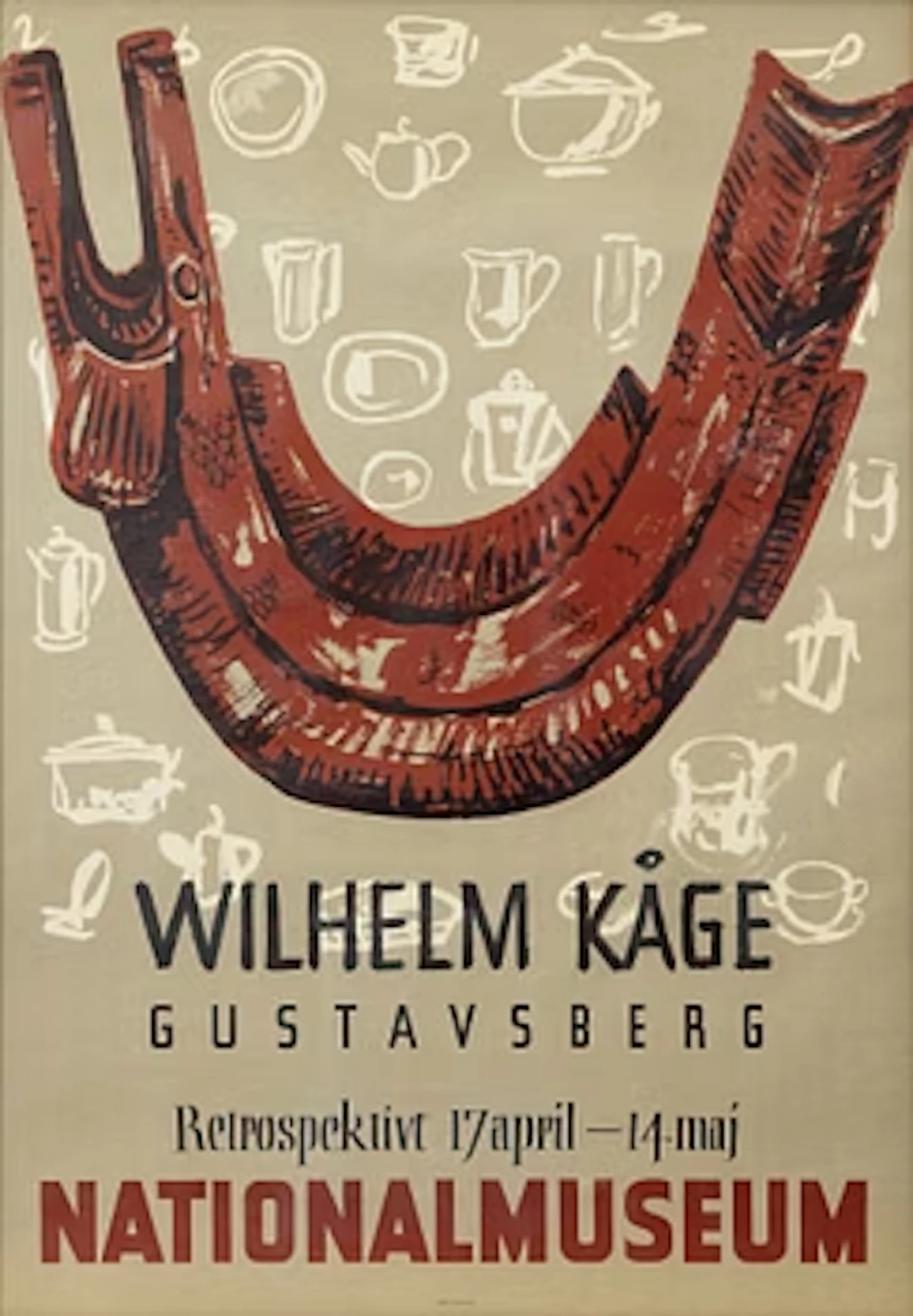 Wilhelm Kåge, 'Retrospektivt 17 april-14 maj, Nationalmuseum'.
