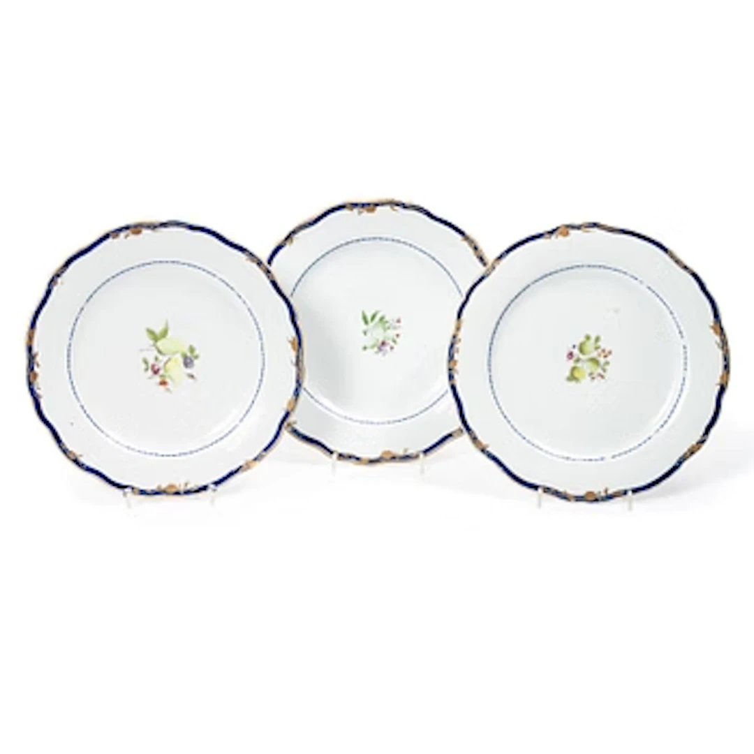 Three plates, China, export porcelain, 19th century.