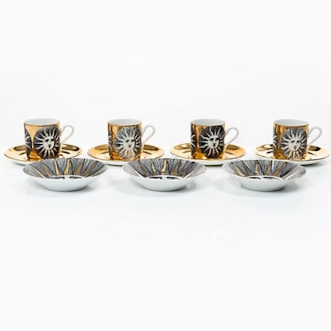 Piero Fornasetti, Espresso cups, 3 pcs, Fornasetti, Italy.