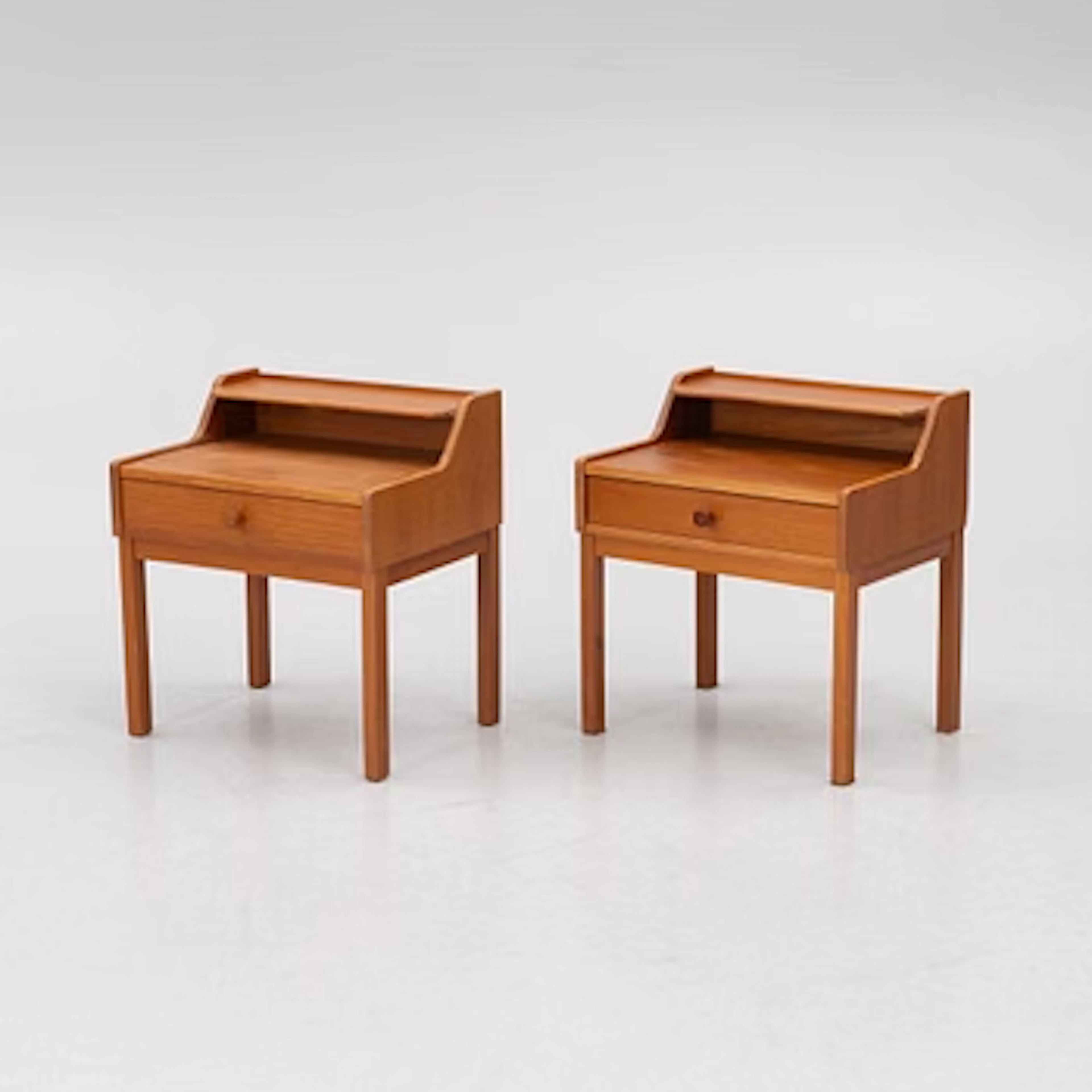Bedside tables, a pair, second half of the 20th century.