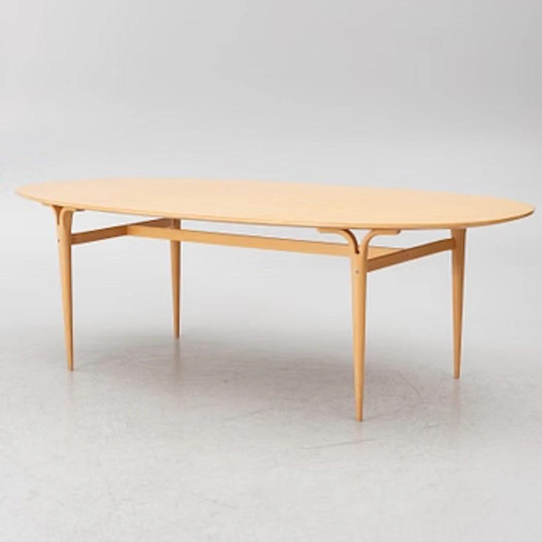 Bruno Mathsson, & Piet Hein, A 'Superellipse' dining table, Bruno