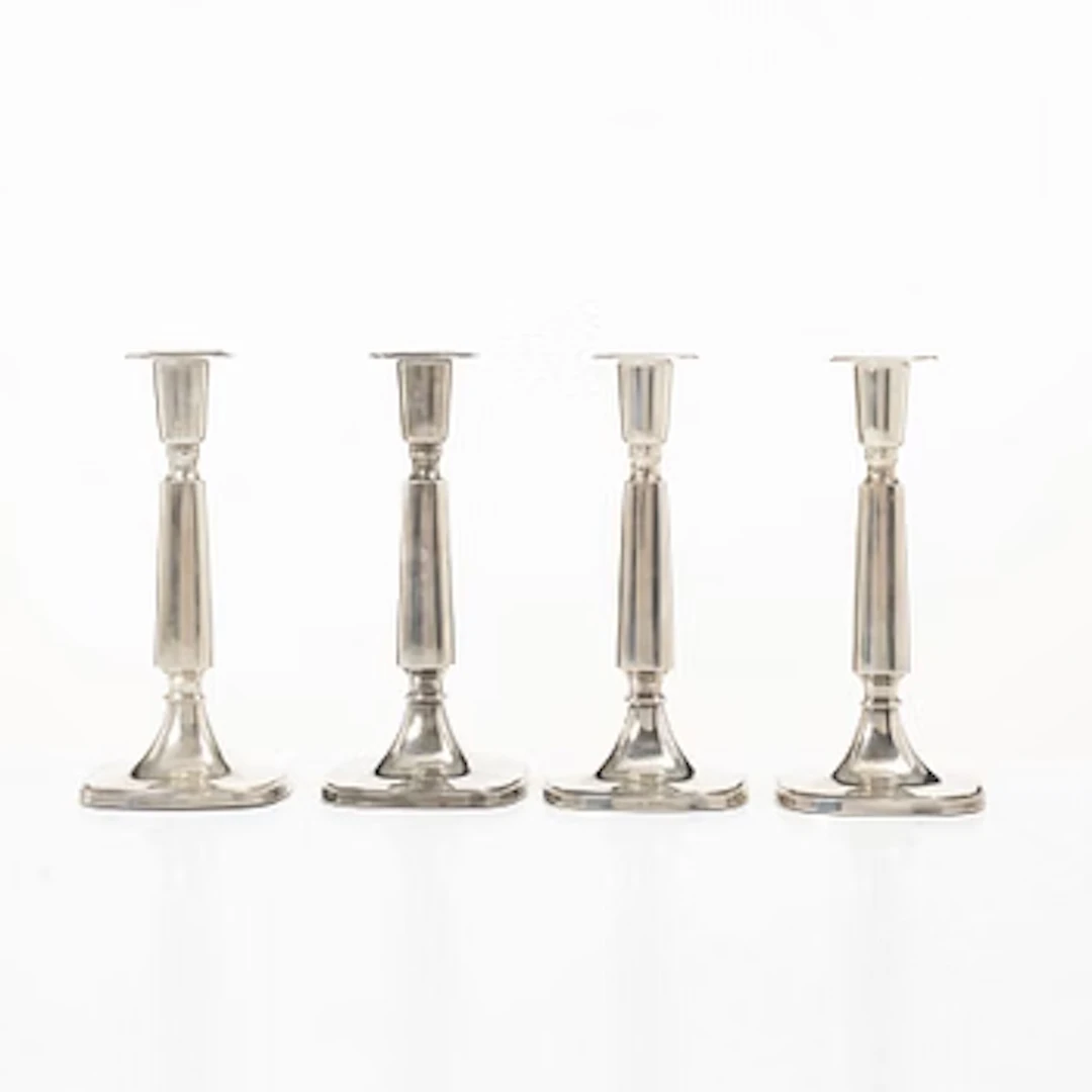 Tore Eldh, Four silver candlesticks, Carlson K & E, Gothenburg, 1968.