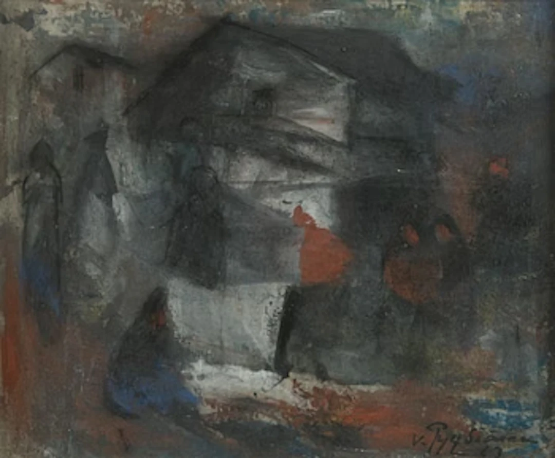 Valdemar Pyysiäinen, Abstract landscape.