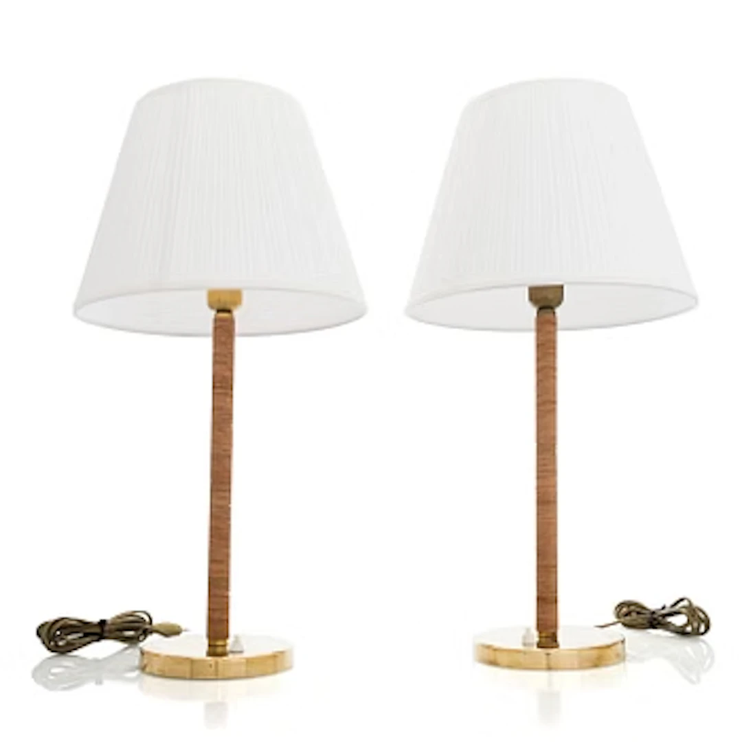 Gunilla Jung, Pair of table lamps, model 2017, Orno, 1930-1940s.