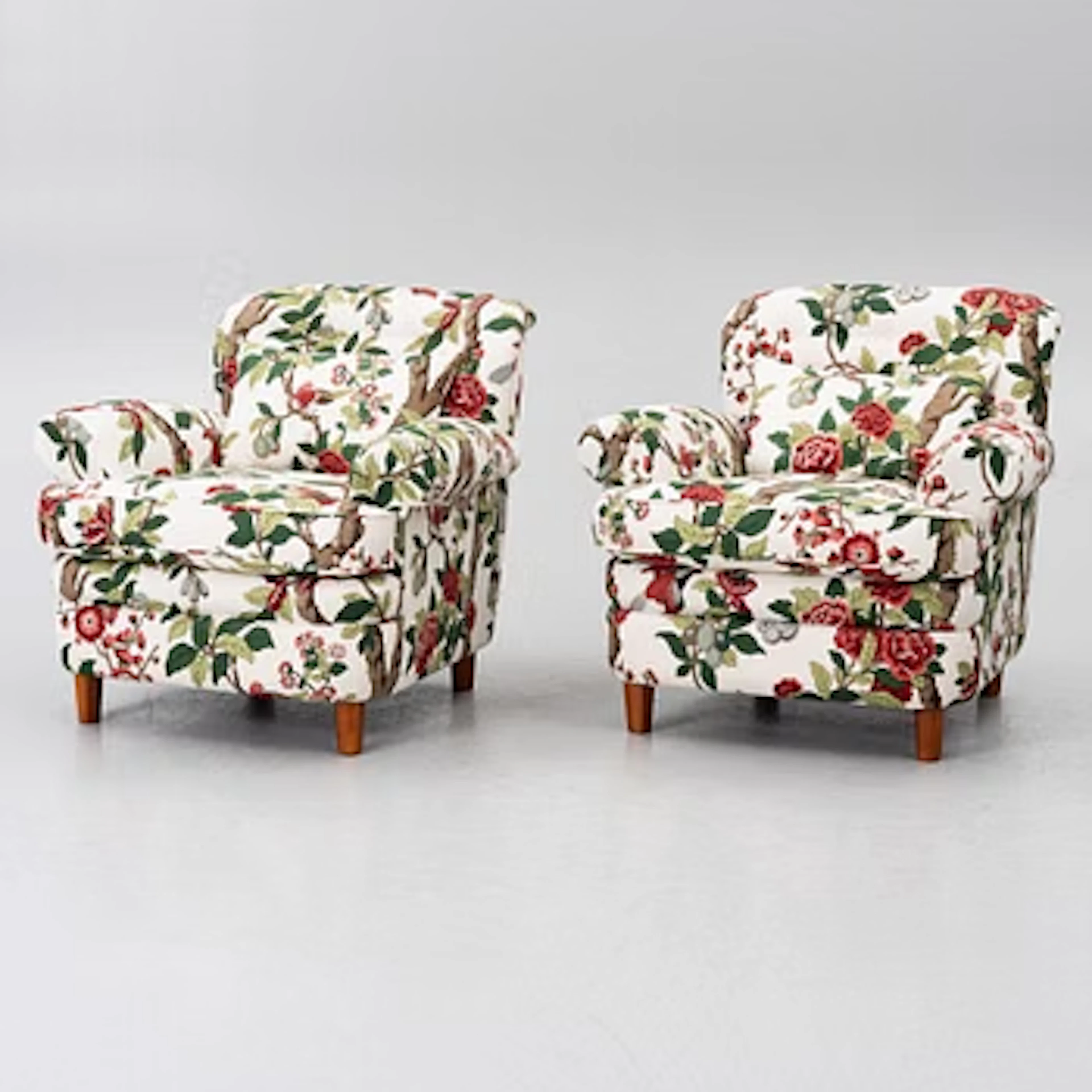 Josef Frank, a pair of model 336 armchairs, Firma Svenskt Tenn, AB