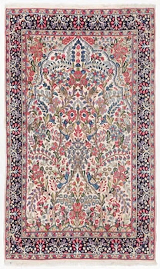 Rug, Kirman Lavar, 255 x 152 cm.