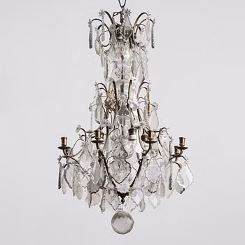 Chandelier, early 20th century, Rococo style.