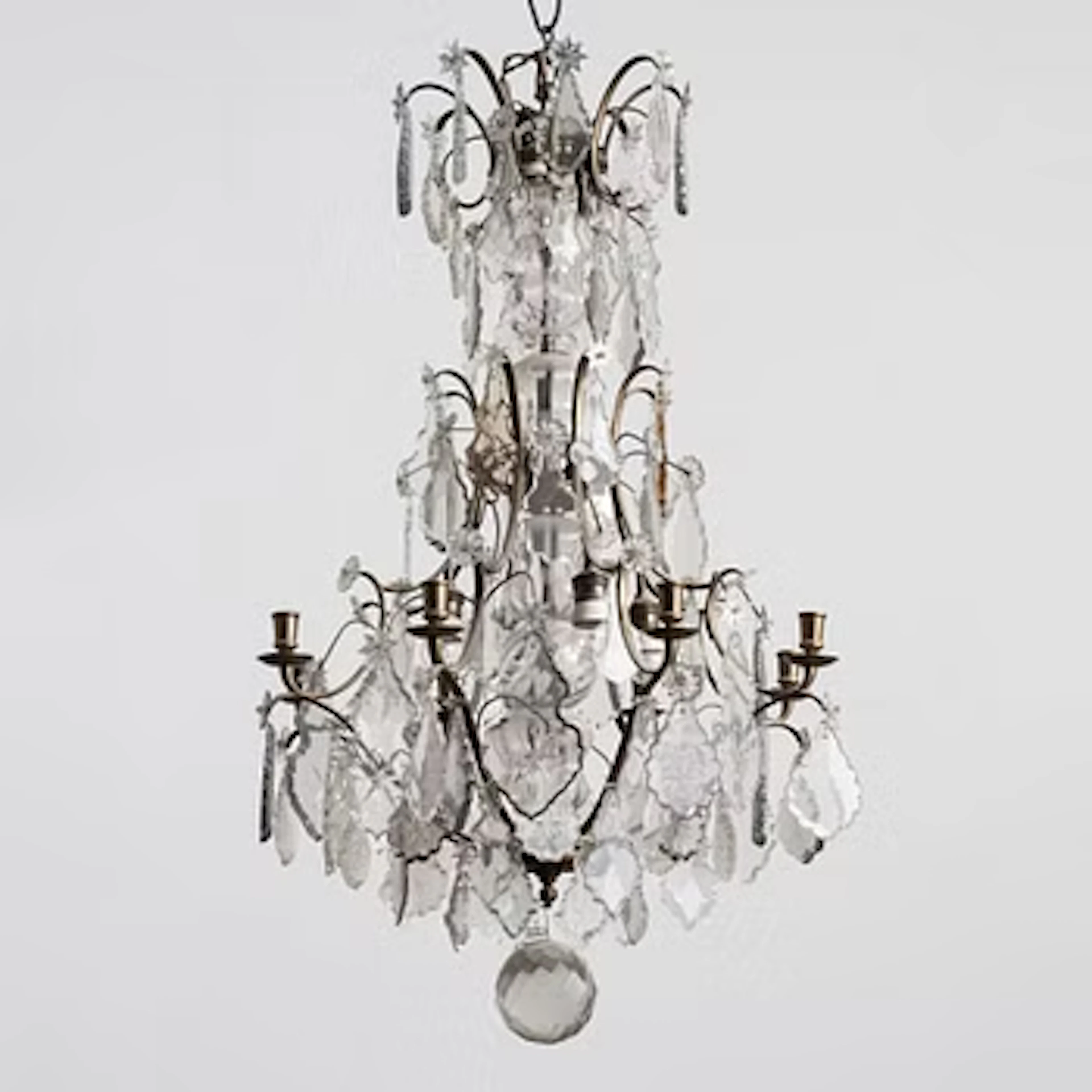 Chandelier, early 20th century, Rococo style.